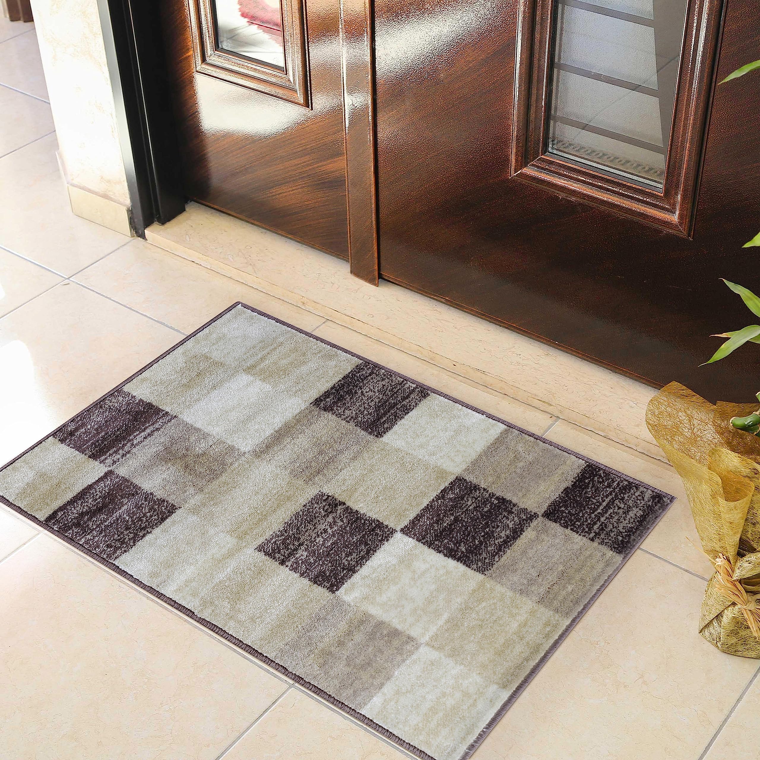 Premium Modern Geometric Area Rug - Neutral Beige Woven Indoor Rug with Jute Backing for Living Room, Dining, Kitchen, Bedroom, Office & Nursery | Rockaway Collection 2' x 3' | Soft Home Decor for Cozy Spaces & Stylish Interiors