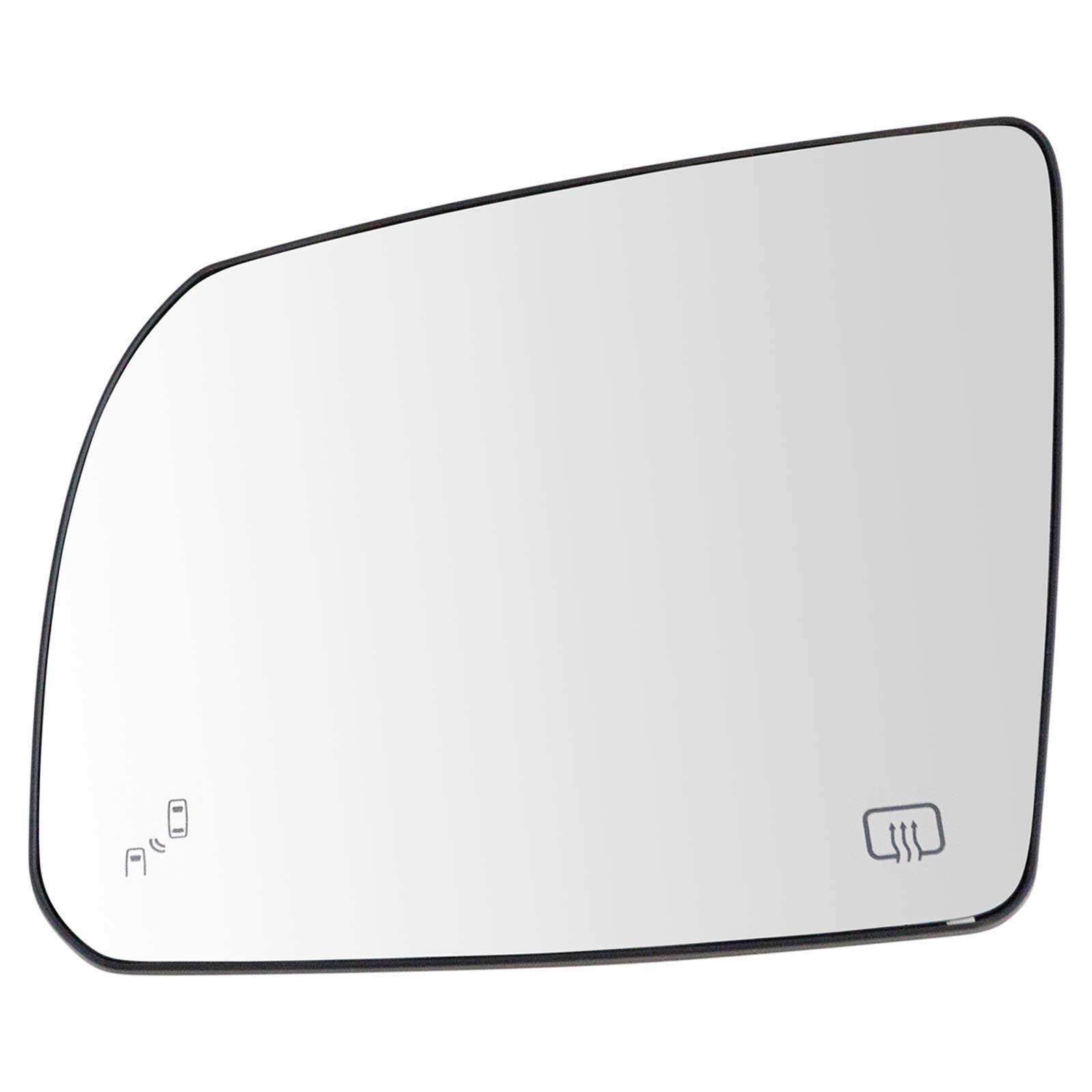 TRQ Heated Blind Spot Mirror Glass Kit - Left & Right Side for Toyota Tundra (2007-2021) | Enhanced Visibility & Safety | Perfect for Highway Driving & Parking Assistance