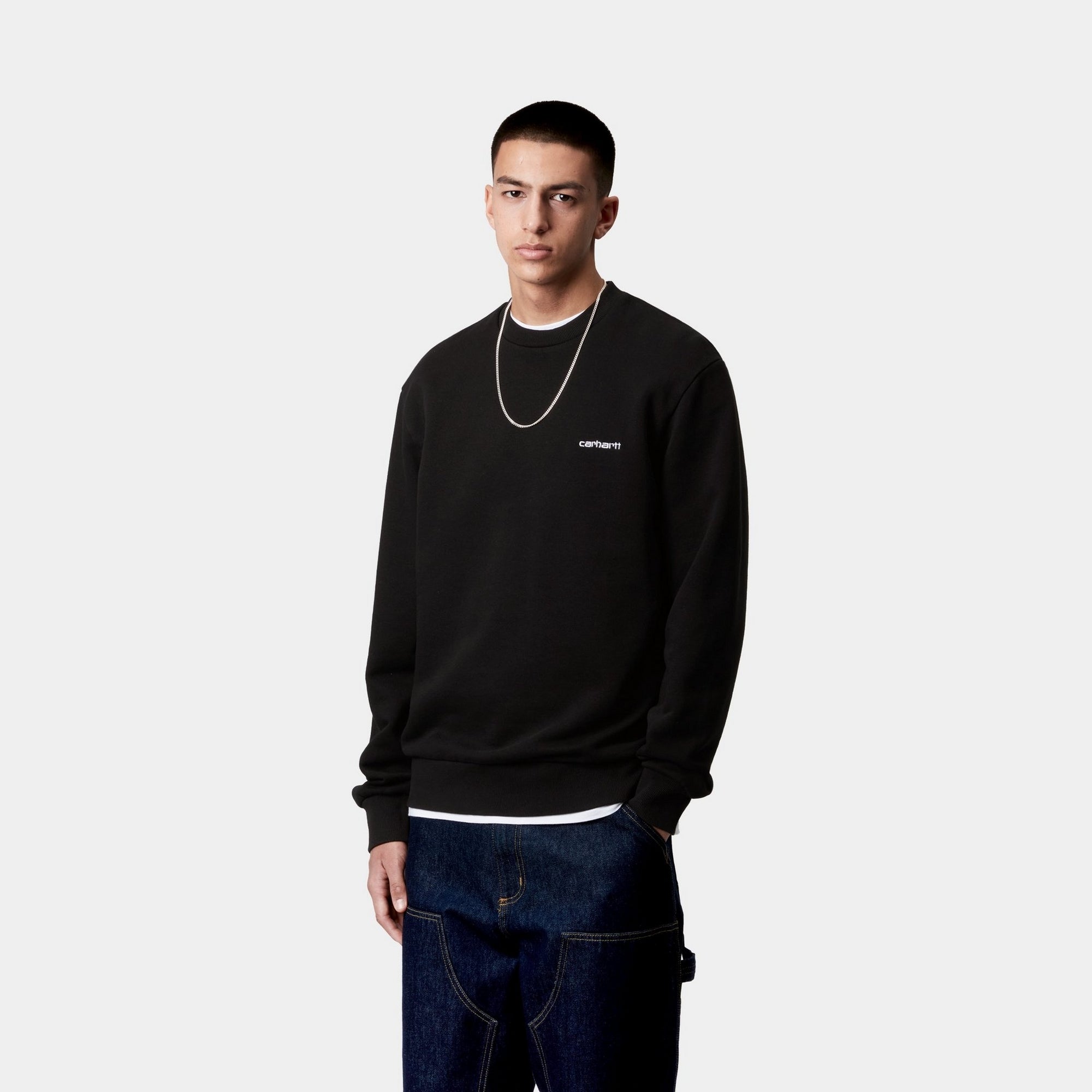 Script Embroidery Sweatshirt for Women & Men | Black & White Colors | Casual Streetwear & Loungewear