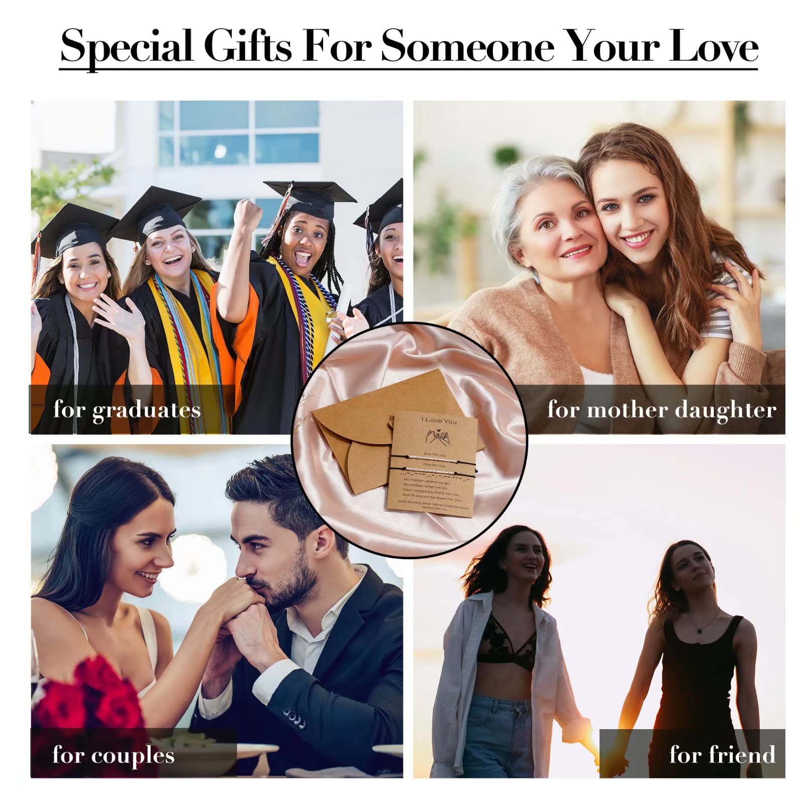 Sterling Silver Morse Code Bracelets for Women - 2pcs Pinky Promise Couple Matching Friendship Bracelets, Inspirational Birthday Gifts for Her, Sister, Best Friend - Perfect for Anniversaries, Valentine's Day & Everyday Wear