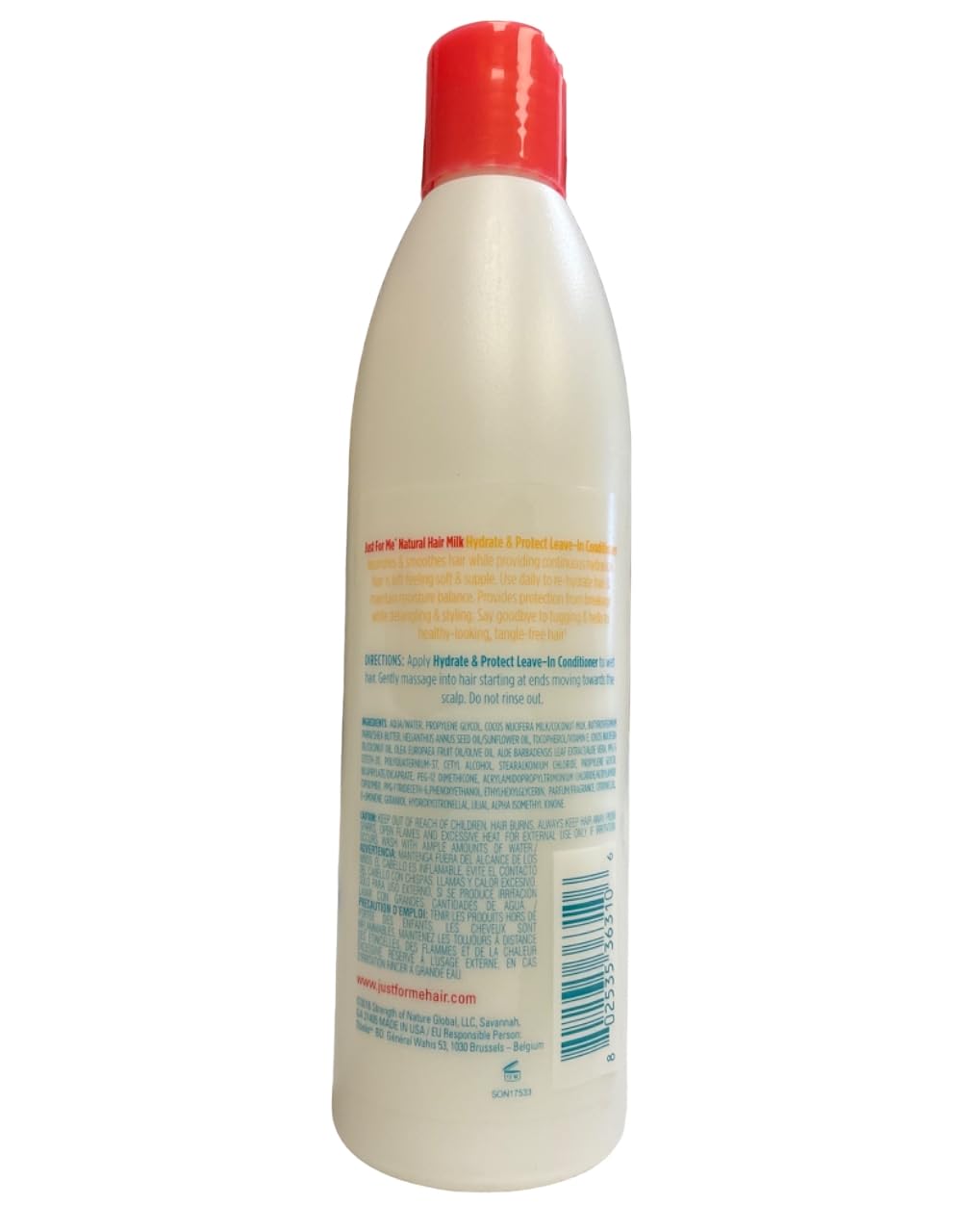 Just For Me Hair Milk Leave-In Conditioner for Kids - 10 oz Hydrating & Detangling Formula for Curly, Coily & Natural Hair - Perfect for Daily Moisture & Styling