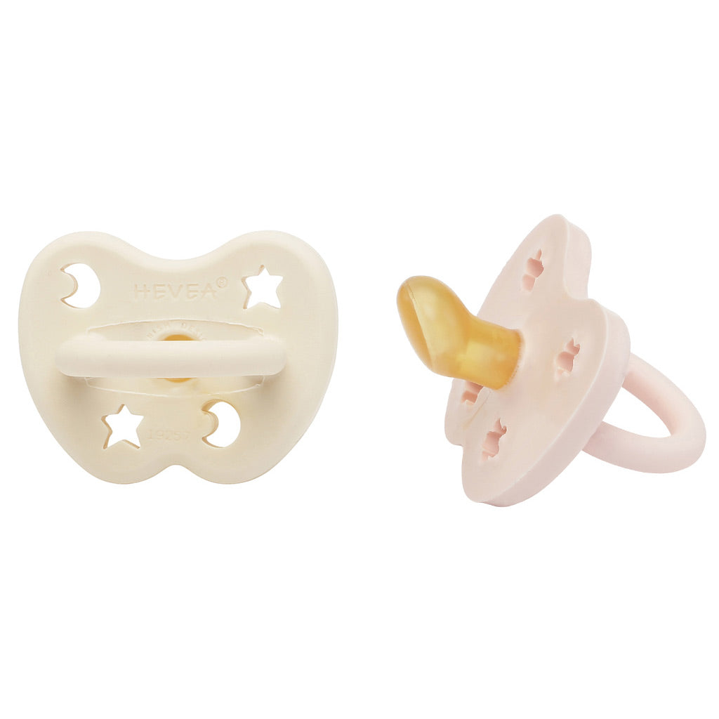 Natural Rubber Orthodontic Pacifier for Babies 0-3 Months - 2 Pack | BPA-Free, Soothing Teething Relief for Newborns | Perfect for Daycare, Travel & Bedtime Comfort