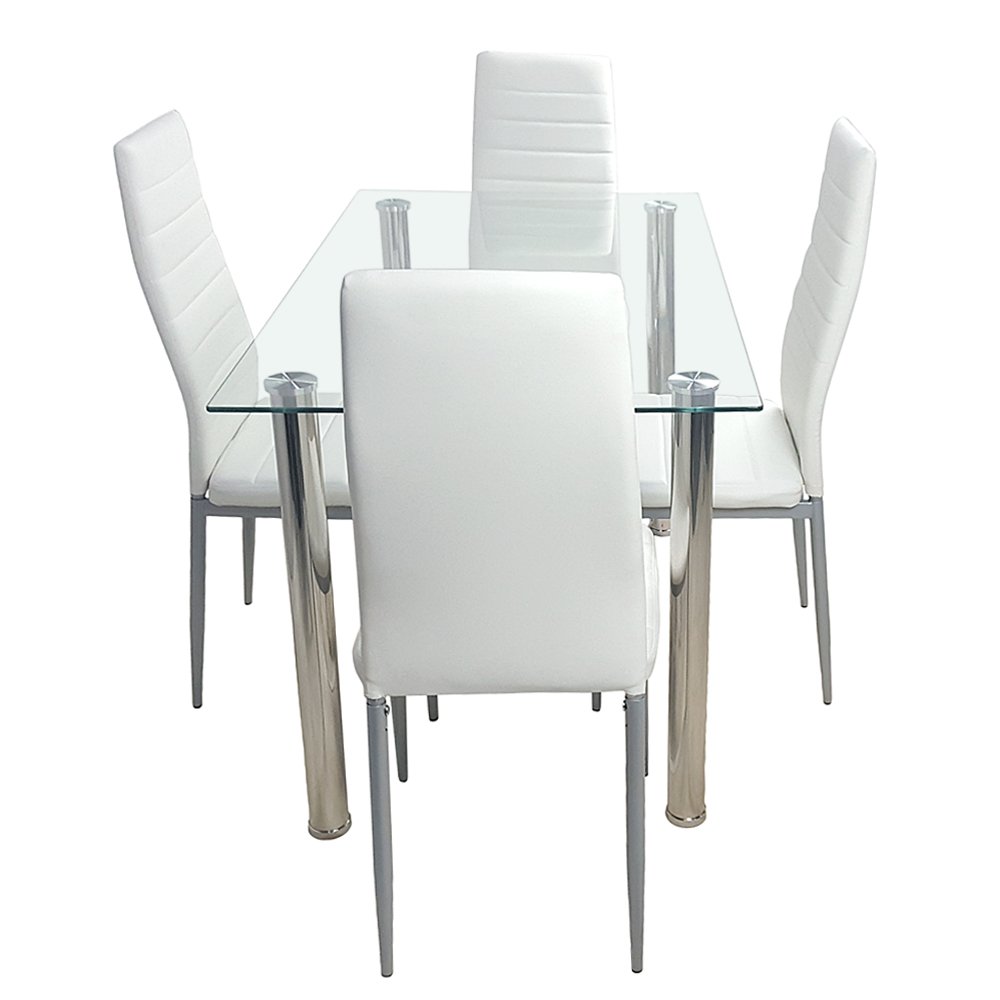 5-Piece Kitchen Dining Table Set with 42