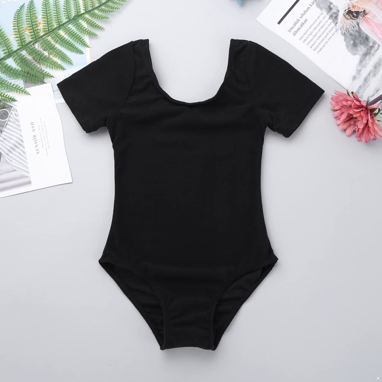 YEAHDOR Girls Ballet Leotard - Stretchy Dance Bodysuit for Kids Gymnastics & Ballet Performance - Perfect for Dance Class, Recitals & Ballet Practice