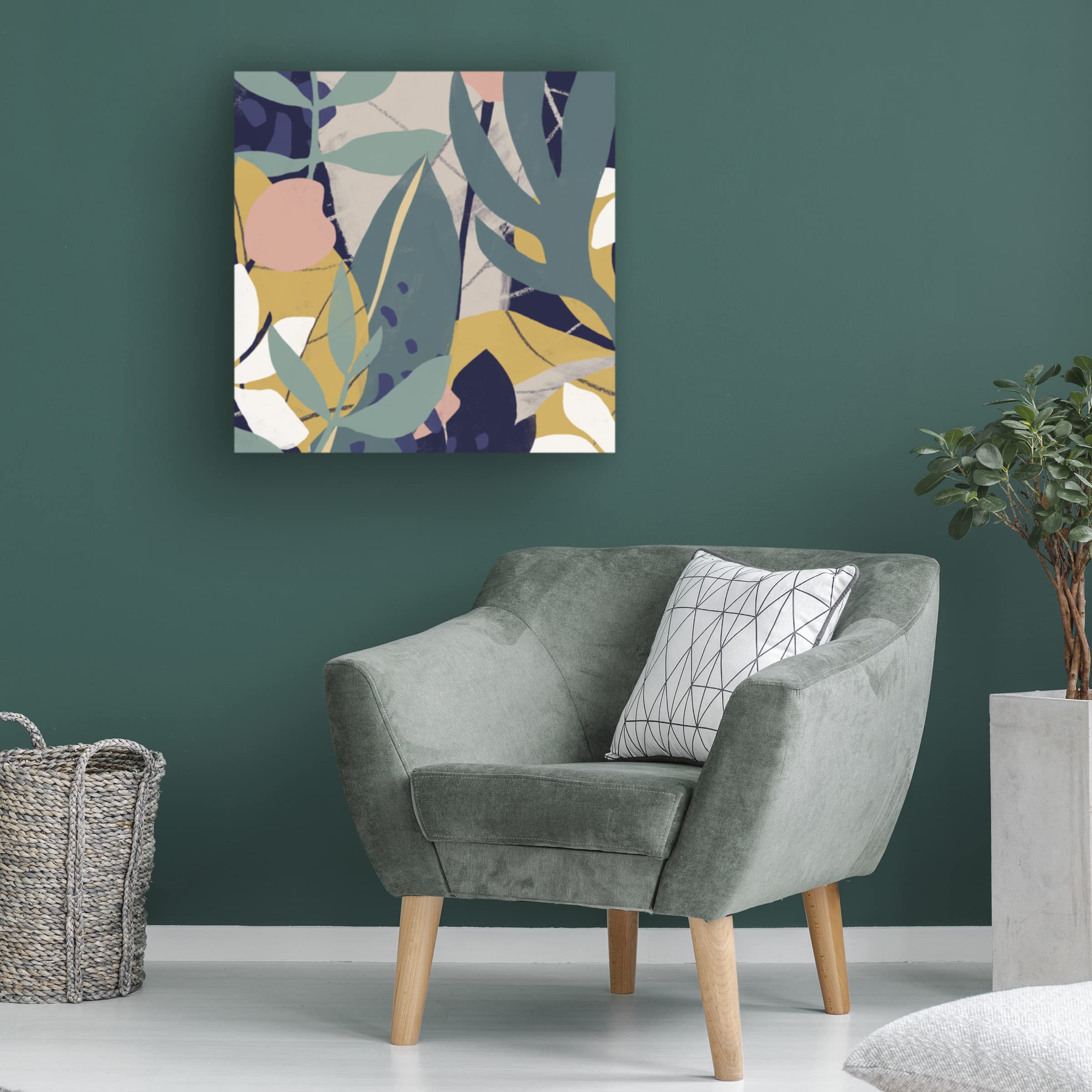 Trademark Fine Art 'Tropical Attraction II' Canvas Wall Art by June Erica Vess - Vibrant Beach Landscape Painting for Living Room, Bedroom & Office Decor
