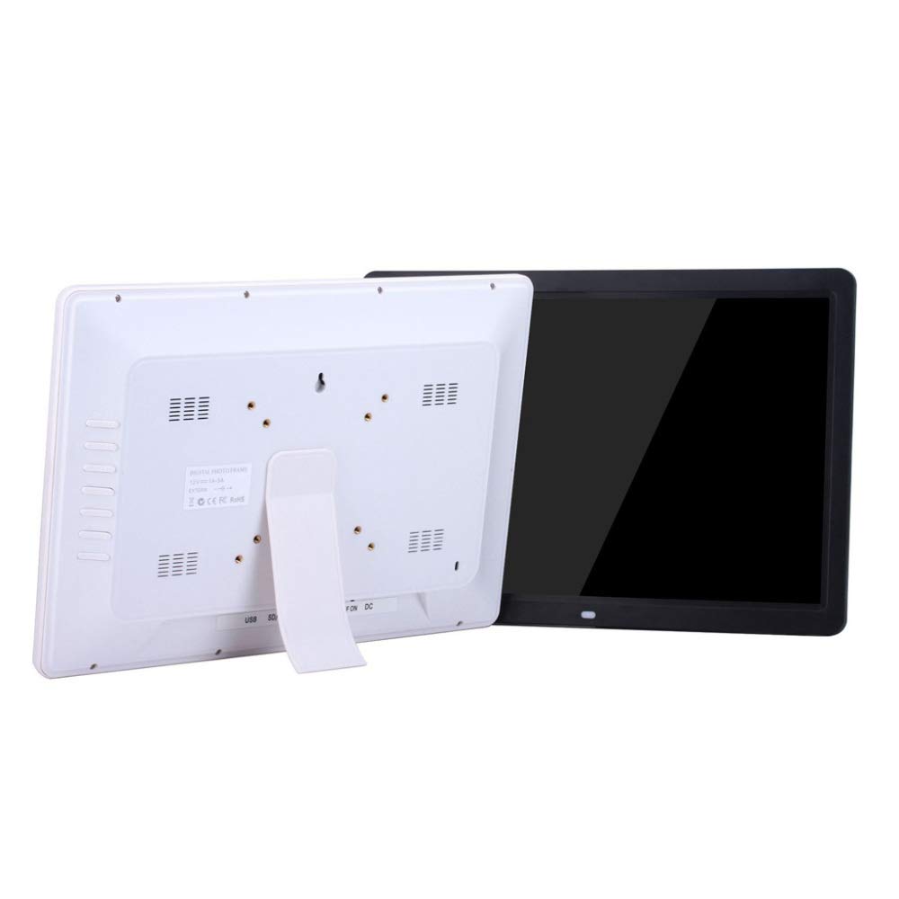 15 Inch Digital Photo Frame with 1024x800 High Resolution IPS Display - Music & Video Player, Electronic Photo Album, Black & White - Perfect for Home Decor, Office Display, and Gift Giving