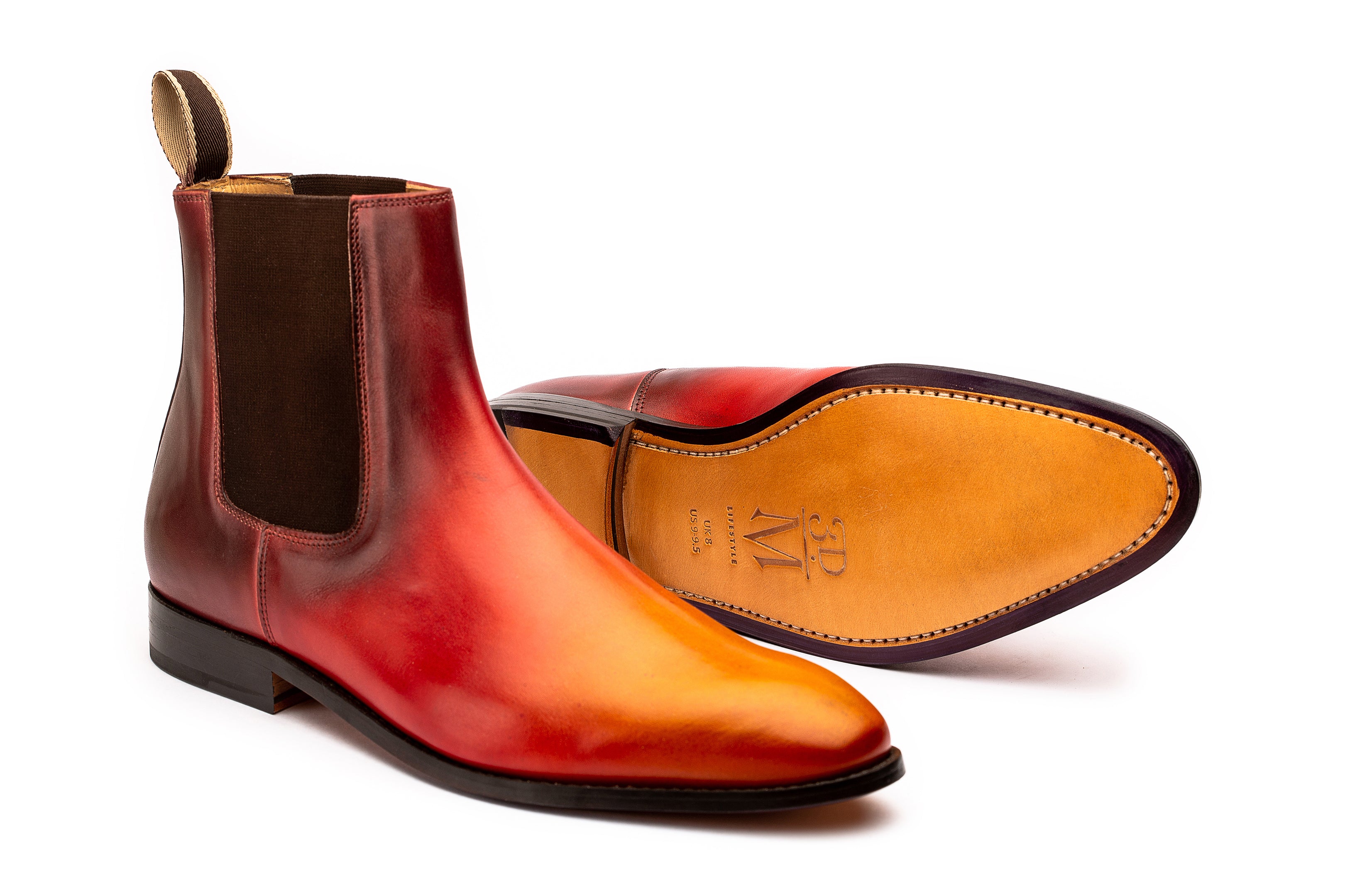 Premium Chelsea Boots for Men - Fire Patina Leather Ankle Boots | Stylish & Comfortable for Casual, Office & Outdoor Wear