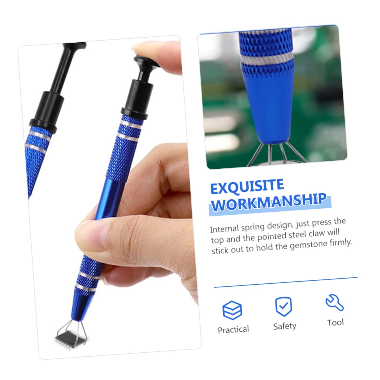 4-Jaw Pickup Tool for Electronics - IC Chip Extractor & PCB Holder for Precision Work