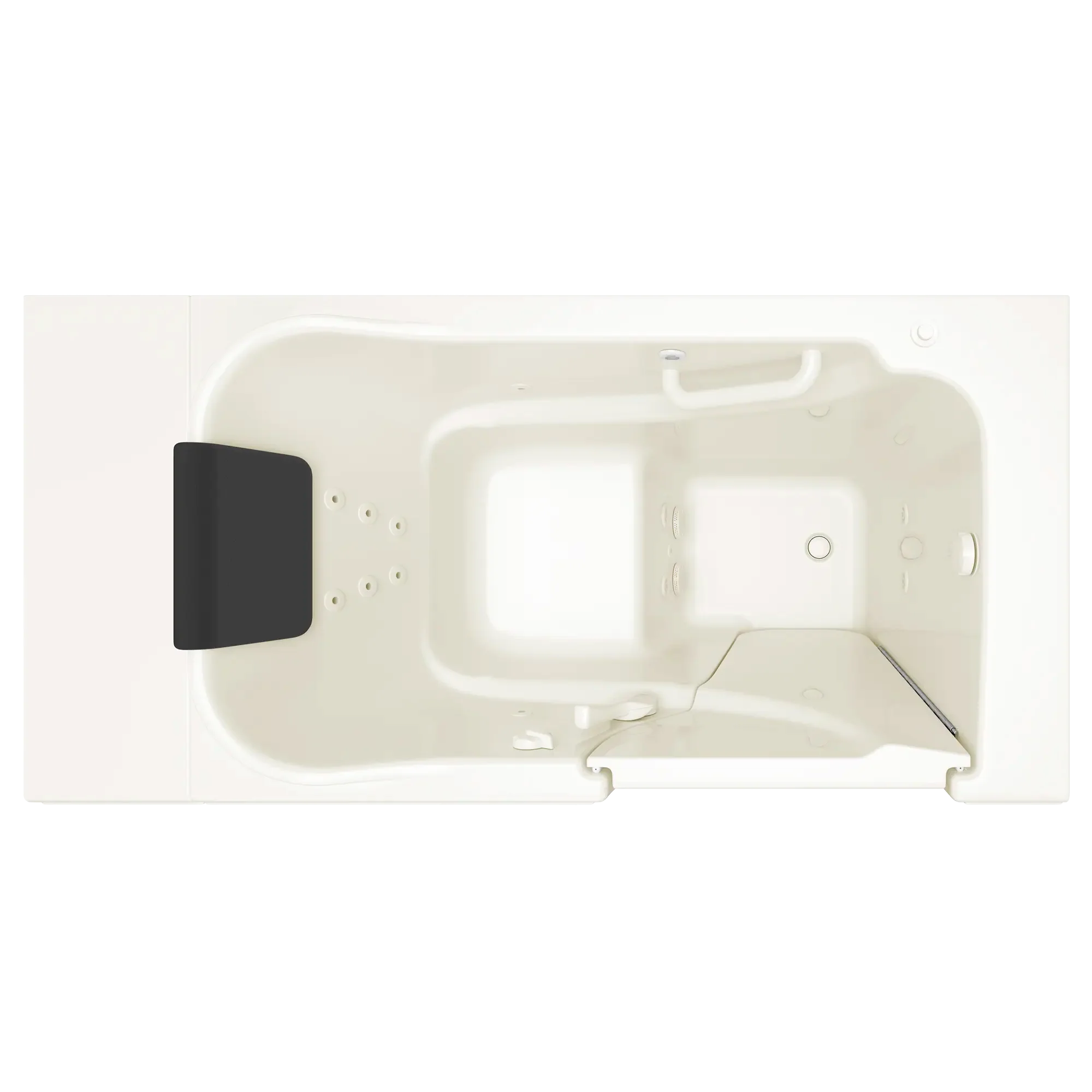 Premium 30 x 52 Inch Gelcoat Walk-In Bathtub with Whirlpool System - Right Hand Drain for Elderly & Mobility Support - Ideal for Safe Bathing & Hydrotherapy at Home