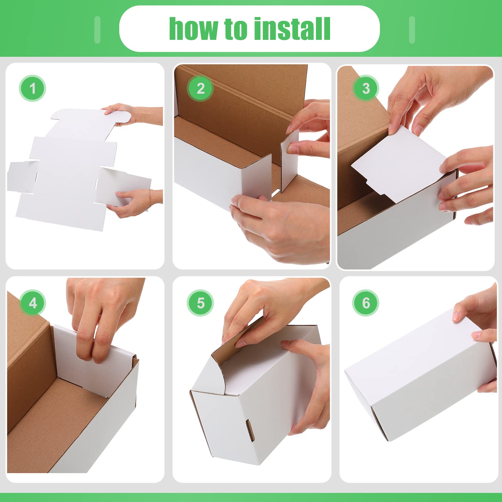 Yexiya 400-Count Trading Card Storage Box - Durable Cardboard Baseball & Sports Card Organizer for Collectible Gaming Cards - Perfect for MTG, Pokemon & Sports Card Collectors (30-Pack) - Great for Card Shows, Home Organization & Game Nights