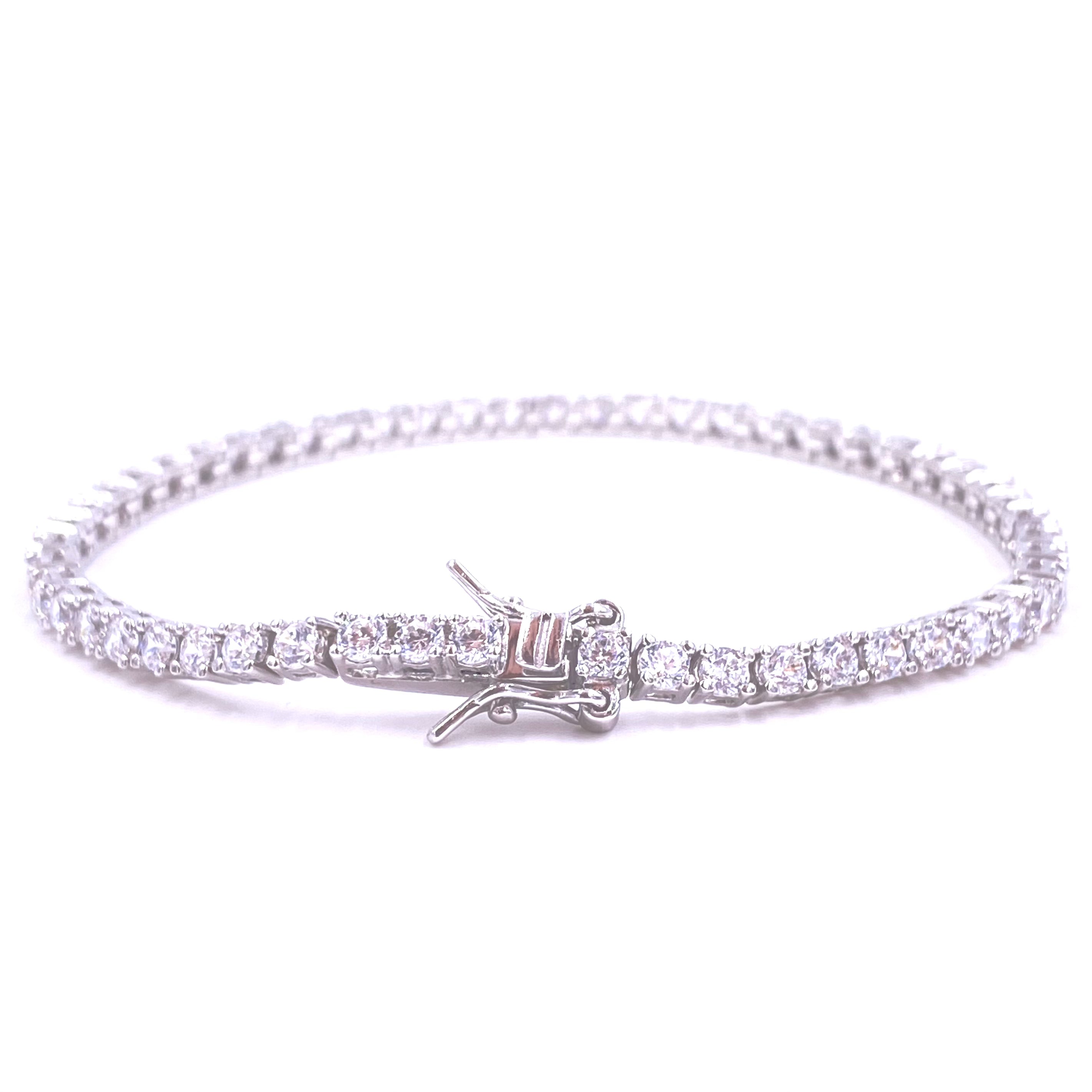 Ashley Gold Sterling Silver Prong Set 4.50CTW Cubic Zirconia Tennis Bracelet for Women - Elegant Jewelry Gift for Anniversary, Wedding & Special Occasions