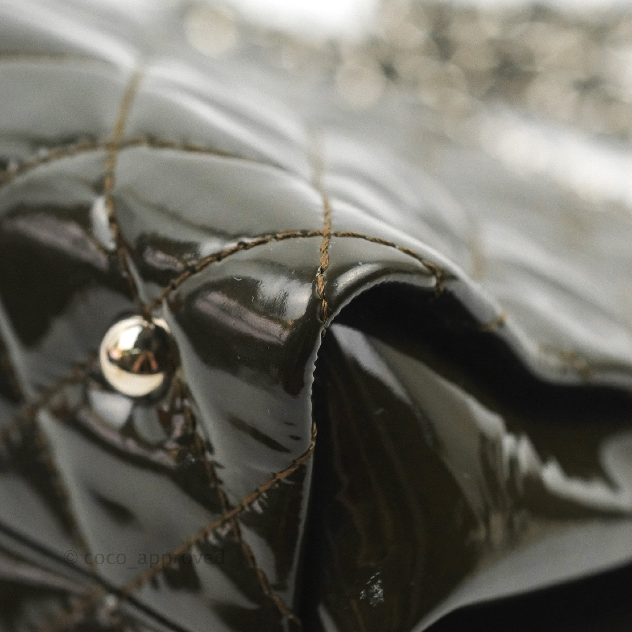 Chanel CC Quilted Tote Bag in Dark Green Patent Leather with Silver Hardware - Perfect for Work, Travel, and Everyday Luxury