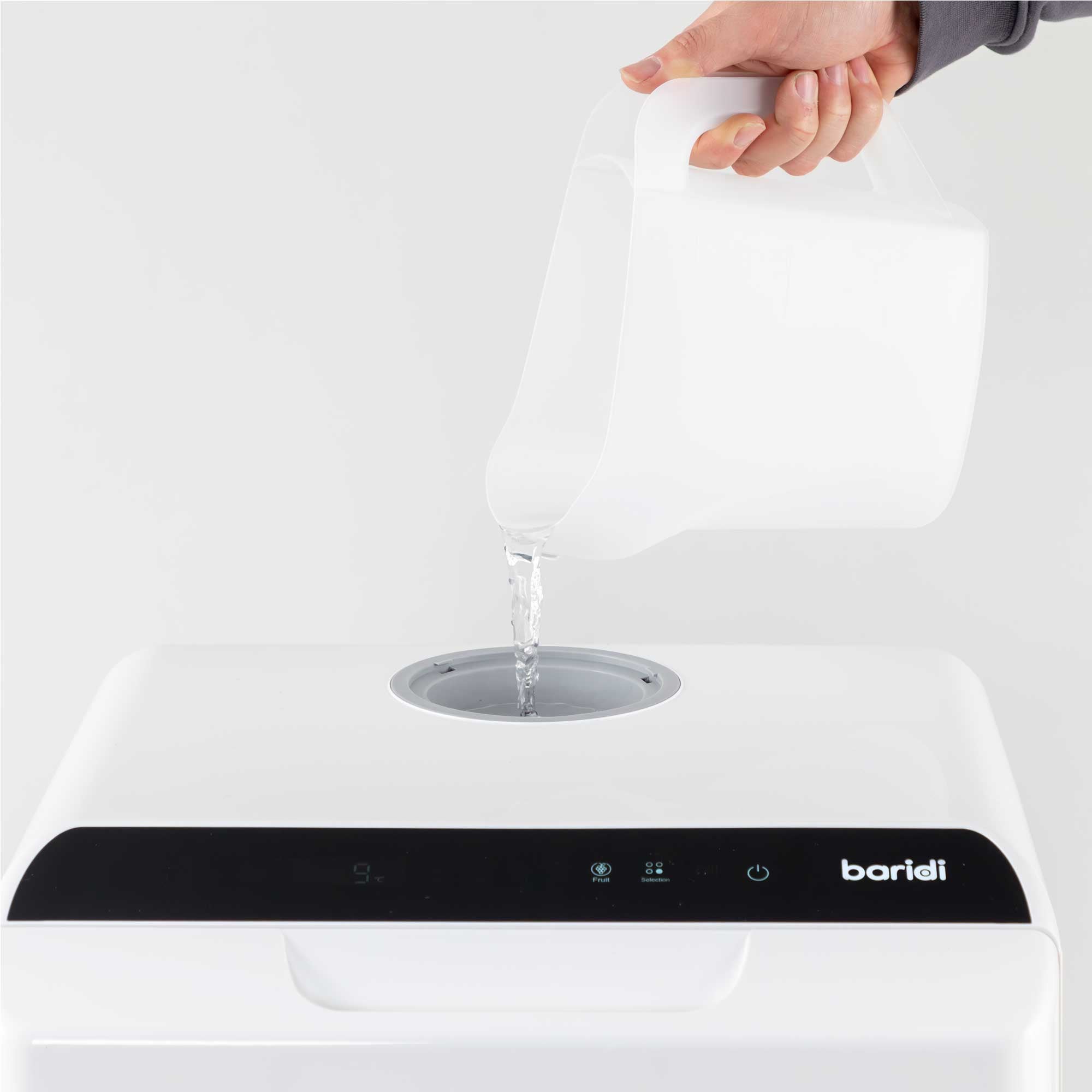 Baridi Mini Portable Tabletop 5L Dishwasher with 2-4 Place Settings - Compact Countertop Dishwasher with 5 Wash Functions (DH224A) for Small Apartments, RVs & Dorm Rooms