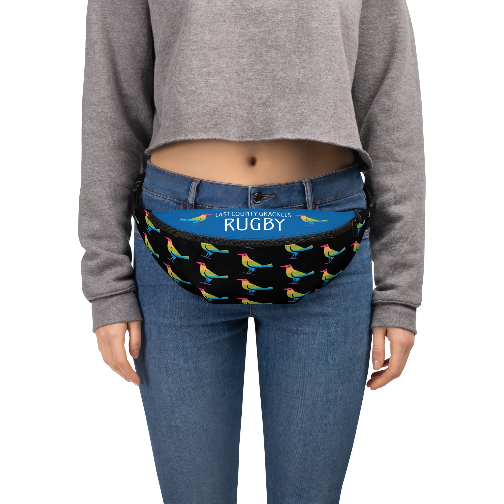 East Co. Grackles Fanny Pack - Waterproof Waist Bag for Men & Women - Hands-Free Crossbody Bum Bag for Hiking, Running, Travel & Outdoor Activities
