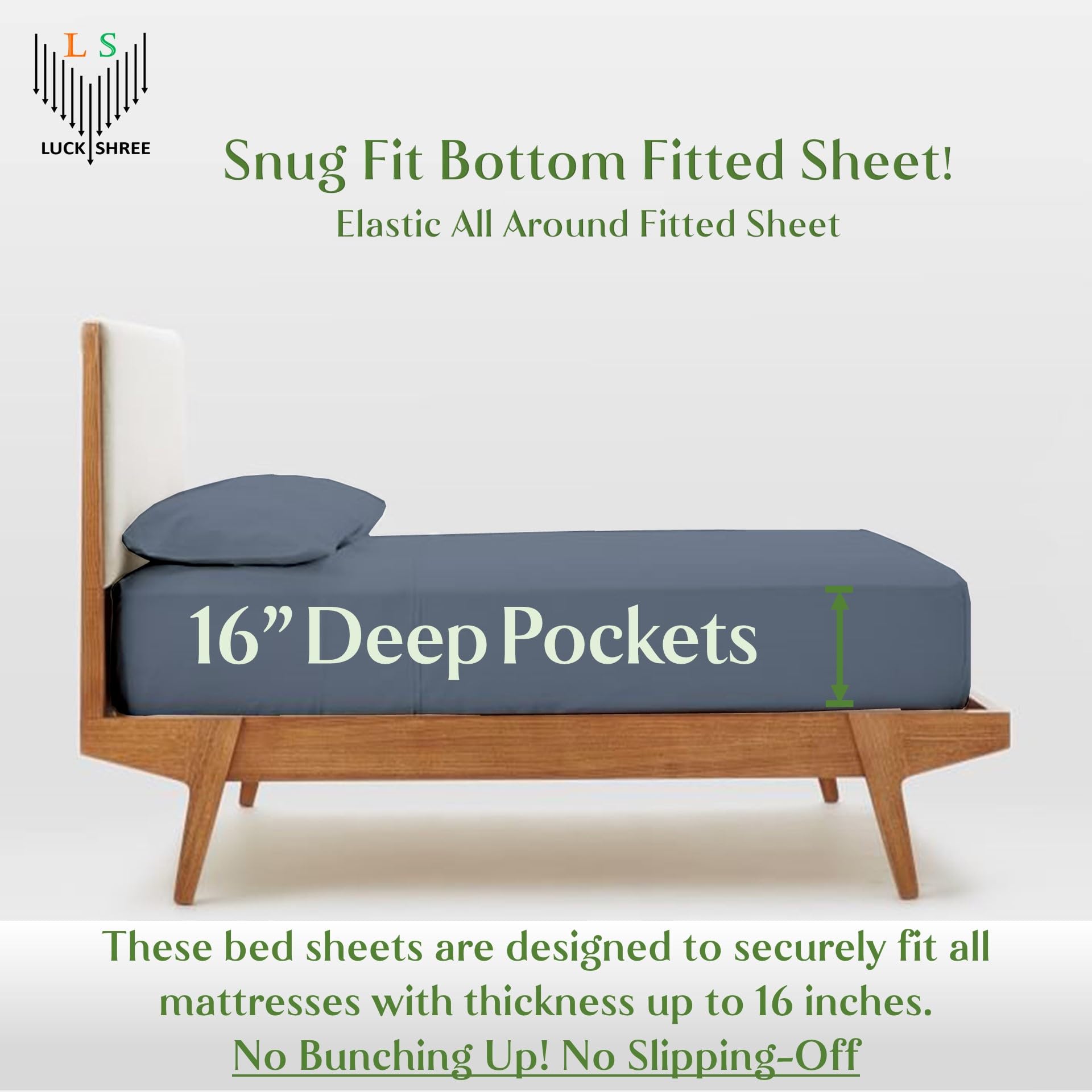 Luxury Queen Size Giza Cotton Sheet Set - 800 Thread Count Egyptian Cotton Bed Sheets with 16-Inch Deep Pockets - Mediterranean Blue - Perfect for Master Bedroom, Guest Room & Hotel Luxury Bedding