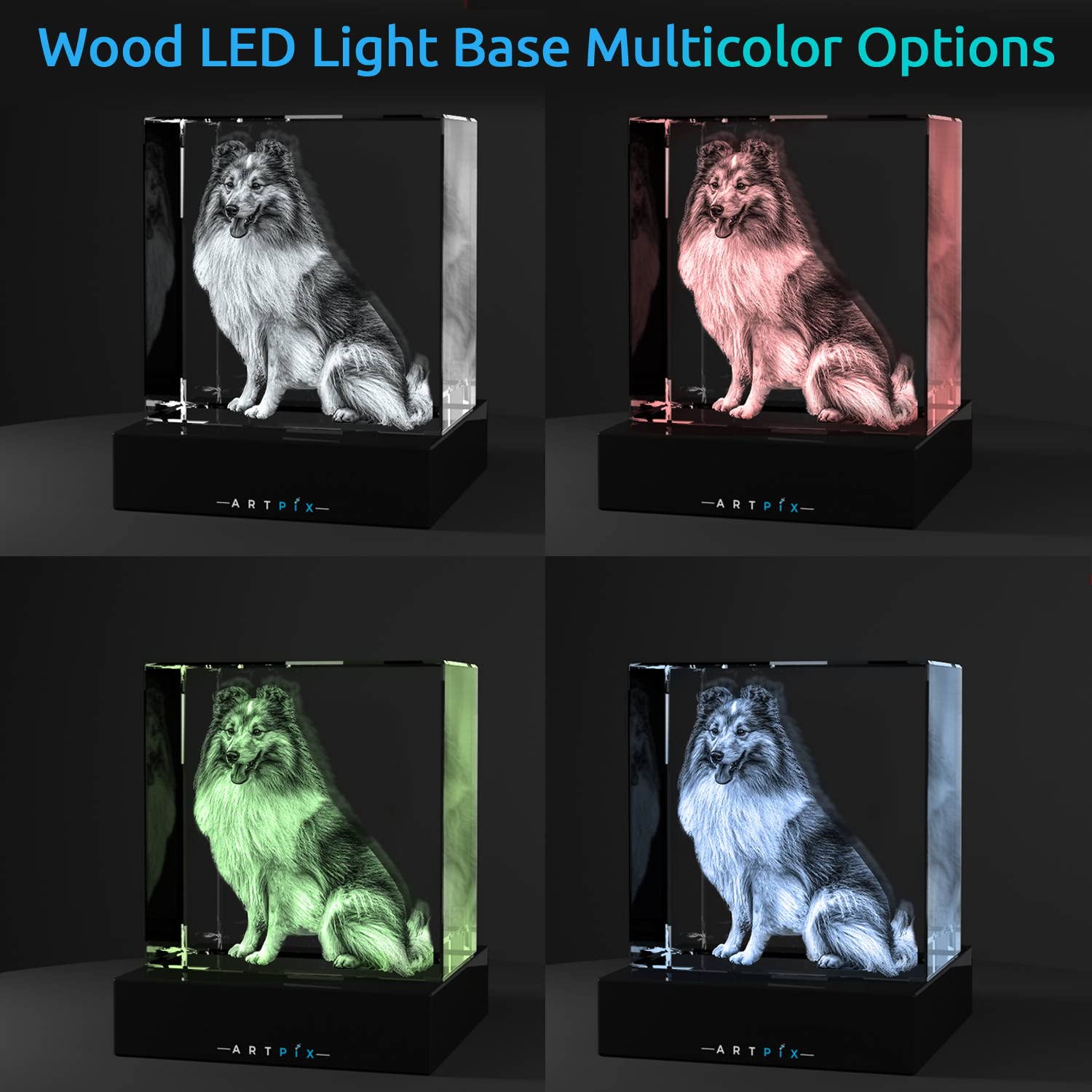 ArtPix 3D Crystal Photo - Personalized Custom Laser Engraved Picture Gift for Dad, Mom, Couples | Anniversary, Memorial Keepsake | Home Decor, Wedding, Birthday Present