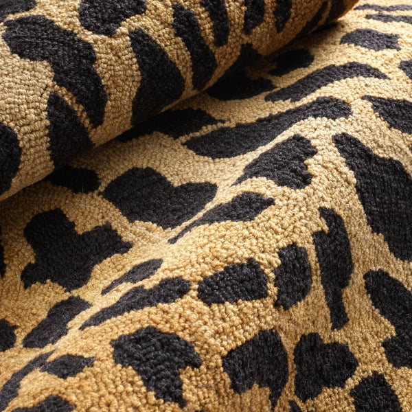 Dash & Albert Leopard Print Hand-Hooked Wool Rug - Soft & Durable Area Rug for Living Room, Bedroom, or Nursery Decor