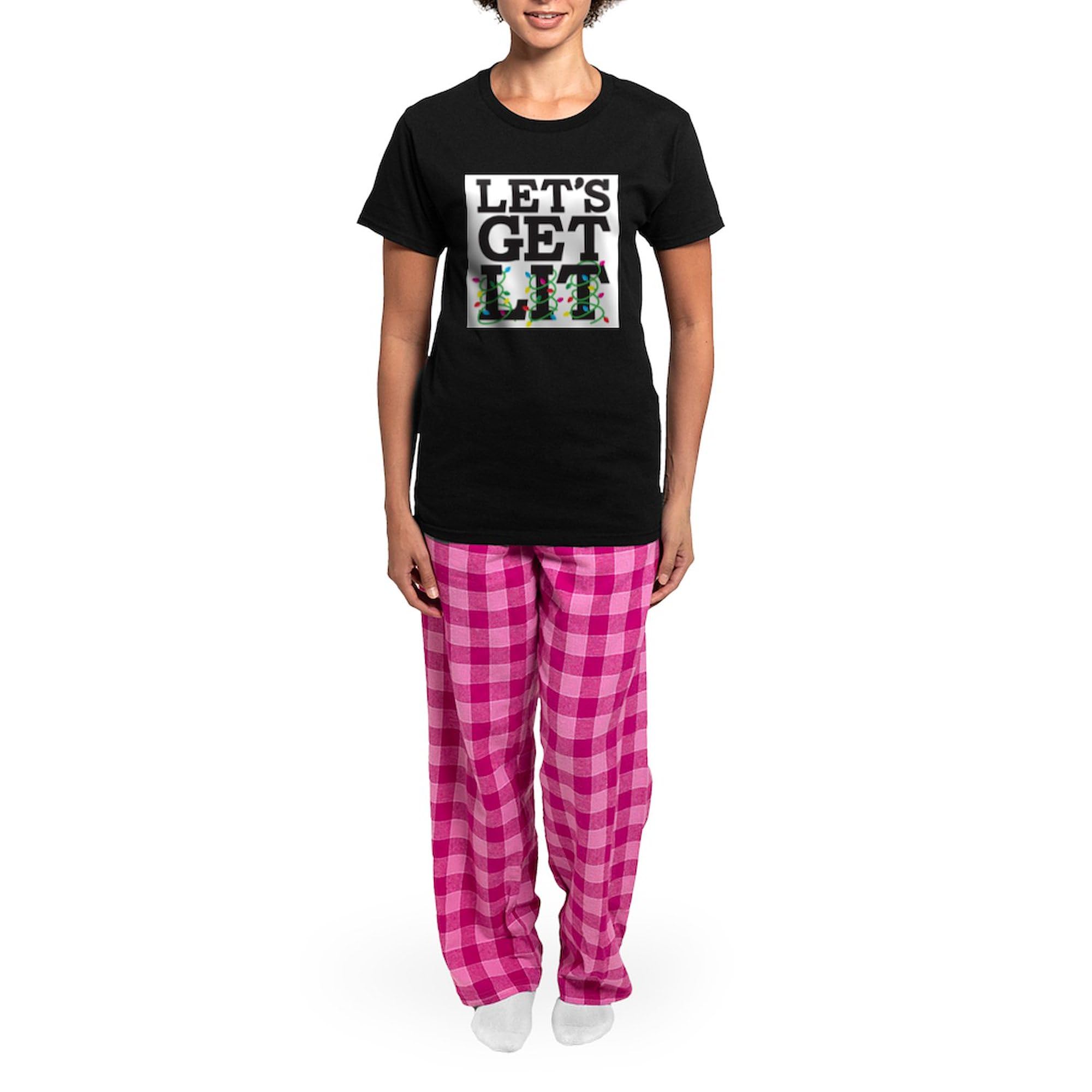 Let's Get Lit Pajamas for Women - Funny Novelty Sleepwear & Lounge Pajama Set | Perfect for Sleepovers, Girls Night In, and Relaxing at Home