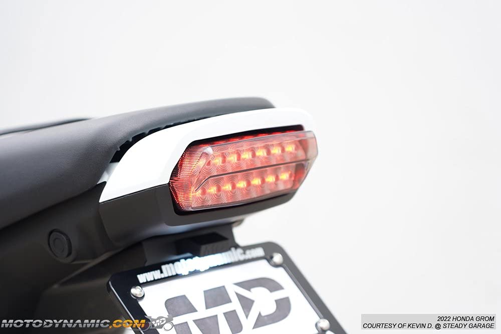 Grom 2022 Integrated Sequential LED Taillight - Plug and Play Direct Fit Replacement for Honda Grom - Perfect for Motorcycle Customization & Night Riding Safety
