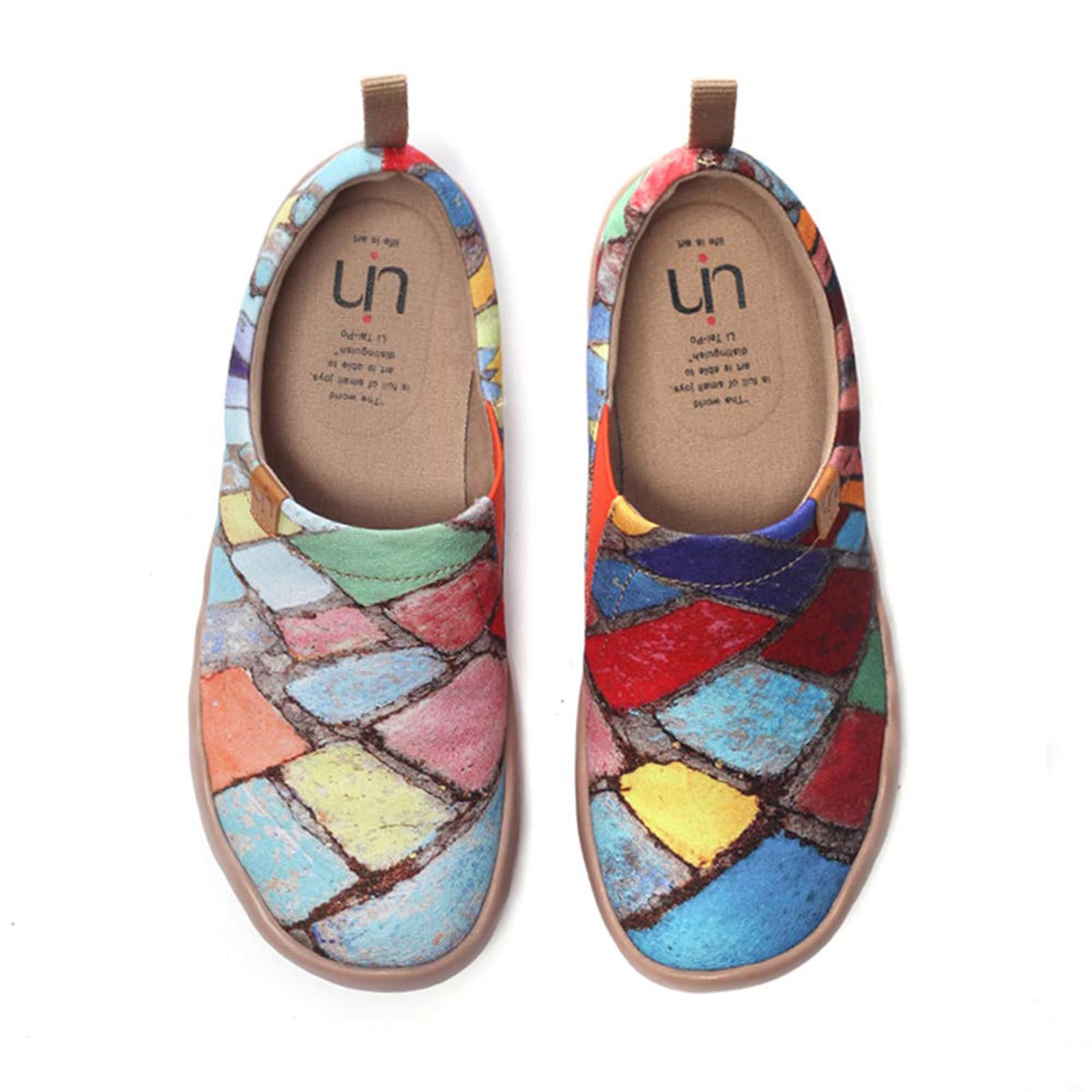 UIN Women's Man Time Legacy Fashion Sneakers - Hand-Painted Canvas Slip-On Travel Shoes for Women & Men | Comfortable Walking Shoes for Travel, Work & Casual Wear (Size 37)
