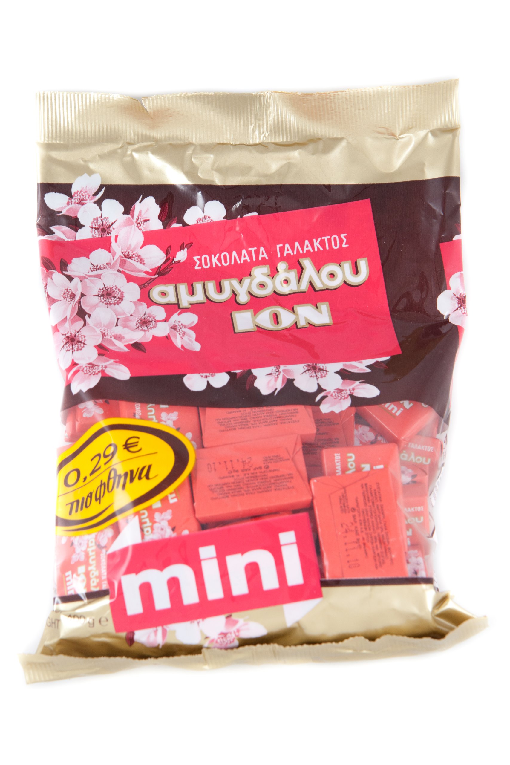 Organic Ion Mini Chocolate Bars with Almonds - Gluten-Free, Vegan Snacks for Energy Boost - Perfect for Hiking, Office & Healthy Desserts