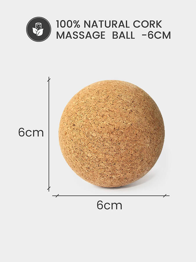 Premium Cork Massage Balls for Yoga, Myofascial Release & Trigger Point Therapy - Natural Eco-Friendly Yoga Accessories for Athletes & Physical Therapy