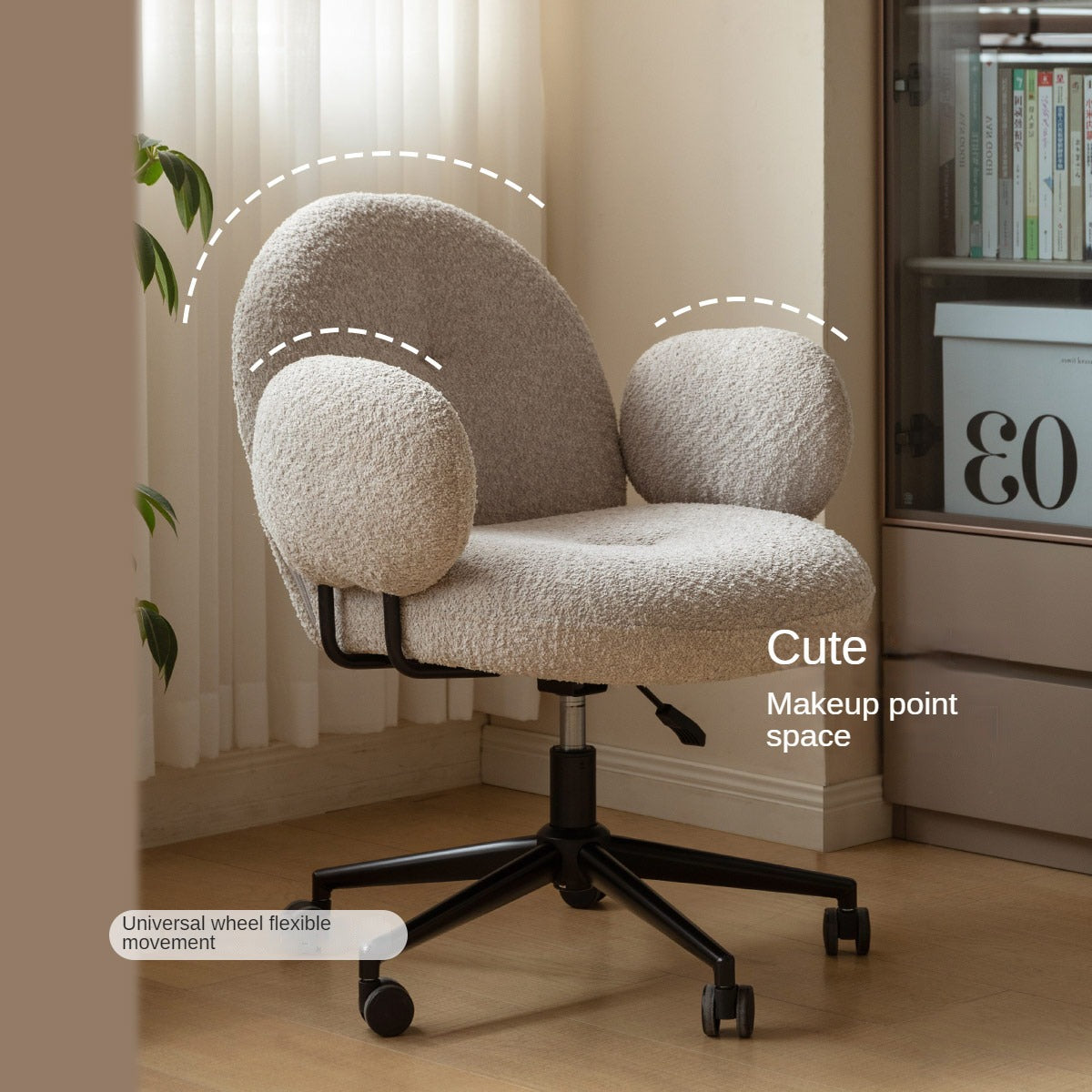 Ergonomic Office Chair with Adjustable Height - Comfortable Computer Desk Chair for Home & Work - Perfect for Long Hours Sitting, Gaming, and Remote Work