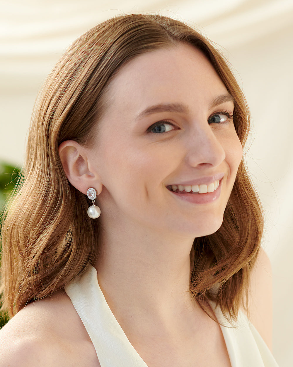 Lucia Pearl Earrings for Women - Elegant Freshwater Pearl Stud Earrings, Hypoallergenic & Comfortable - Perfect for Weddings, Parties & Everyday Wear