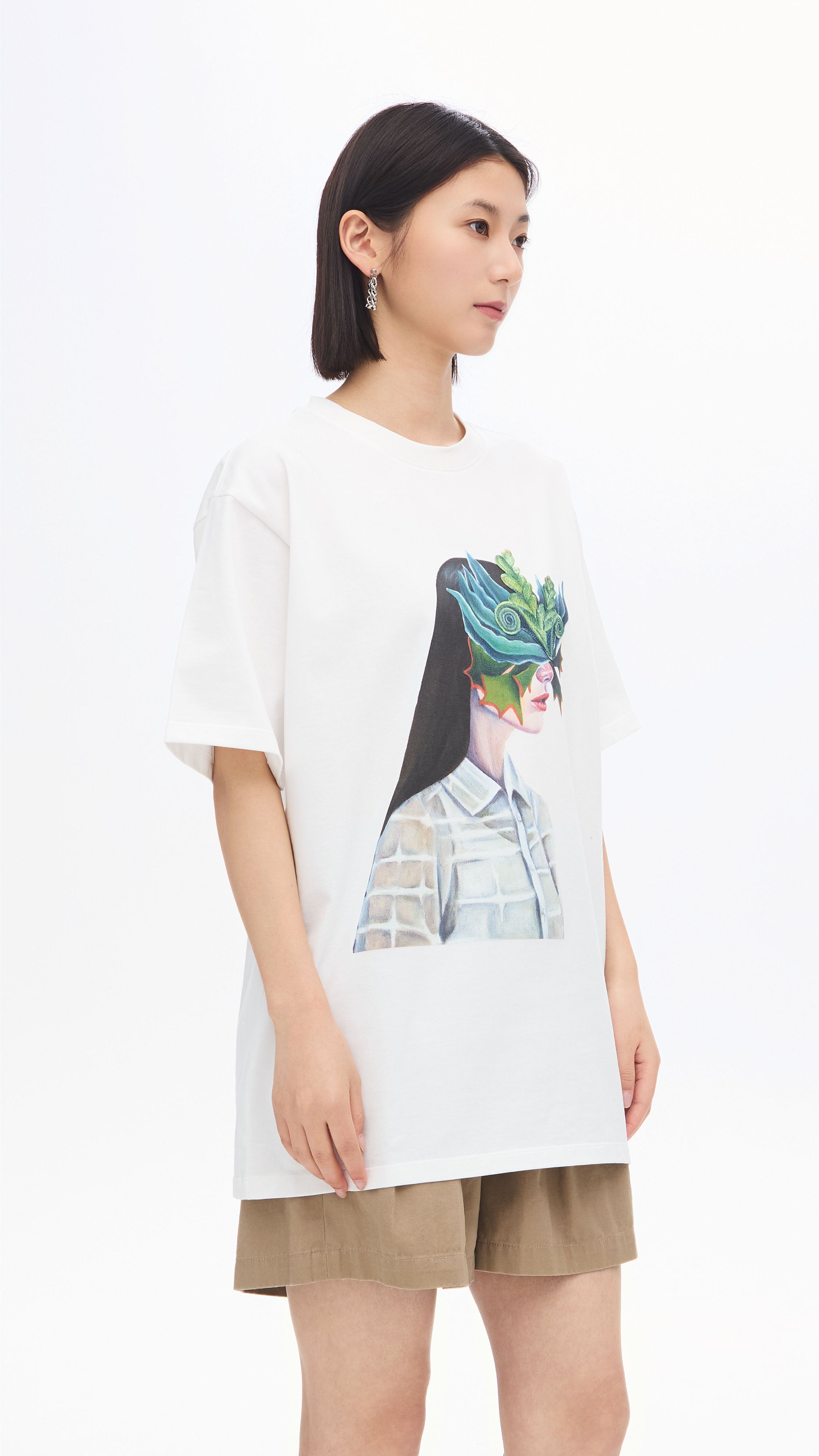 Mariko Enomoto Printed Loose Fit T-Shirt for Women | Comfortable Casual Tee | Perfect for Everyday Wear, Weekend Outings & Travel