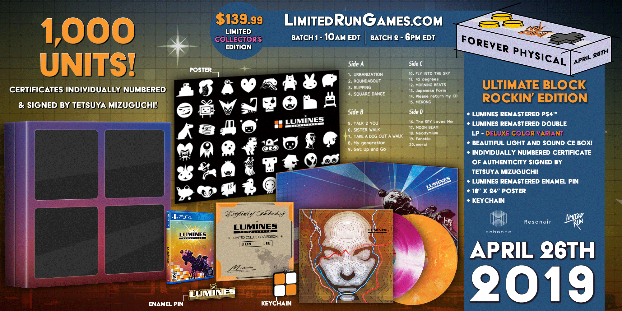 Lumines Remastered Ultimate Edition PS4 - Limited Run #201 - Puzzle Rhythm Video Game for PlayStation 4 - Perfect for Gaming Enthusiasts & Collectors