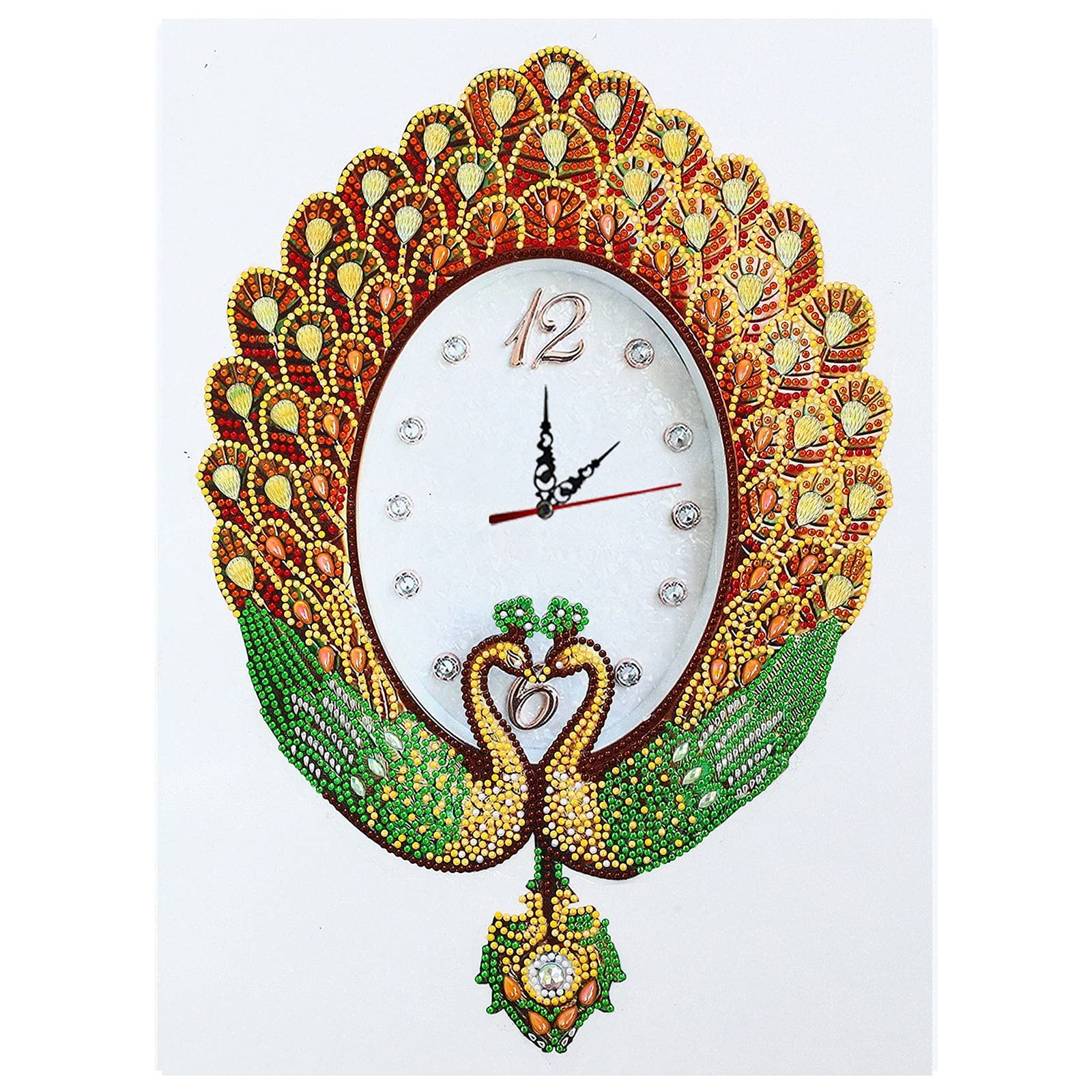 5D Diamond Painting Football Clock - DIY Crystal Wall Art with Silent Movement & Timer, Multicolor - Perfect for Home Decor, Gifts, and Sports Fan Rooms