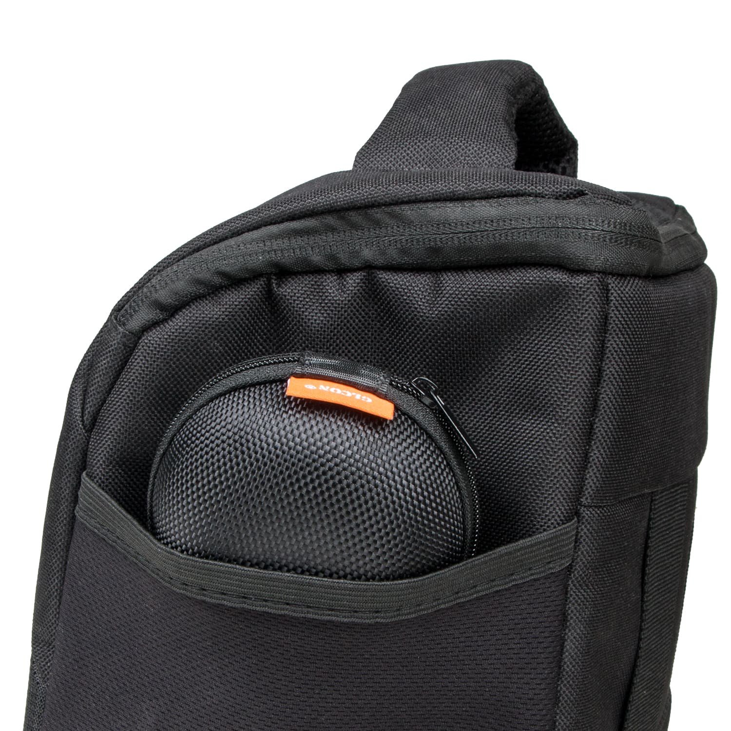 GLCON 2 Pack Small Electronic Zipper Case - Shockproof Hard EVA Storage Pouch for Airpods, Earphones, Earbuds, Adapter, Cable, Charger, Headset - Black | Perfect for Travel, Gym & Daily Organization