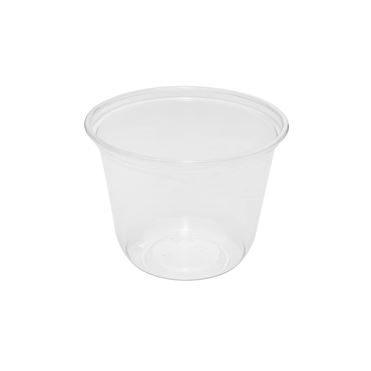 12oz Clear PET Plastic Cups - U-Shape Rim (98mm) - Pack of 1,000 - Disposable Drinking Cups for Parties, Events, Coffee & Beverage Service