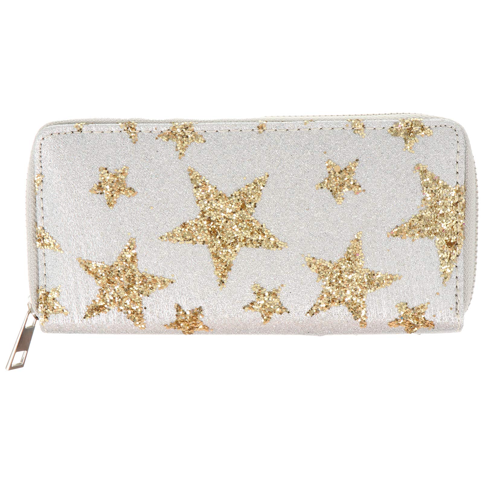 LUOZZY Women's Leather Star Wallet Clutch Bag with Zipper - Stylish Crossbody Purse for Women & Girls | Fashionable Handbag for Parties, Work, Travel & Everyday Use | Perfect Gift for Birthday, Christmas & Special Occasions | Great for Date Nights, Shopping, Office & Evening Events | Compact & Functional for Daily Essentials, Night Out & Professional Settings | Ideal for Work, School, Travel & Social Gatherings