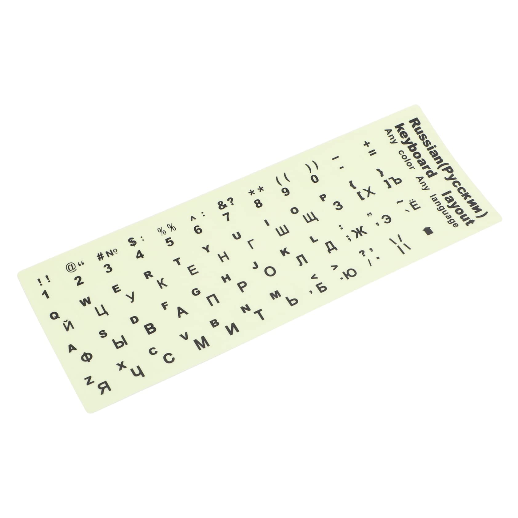 Glow in the Dark Keyboard Stickers - LED Cover Letters for Laptop & Computer Keycaps | Non-Slip Glow Stickers for Night Typing, Gaming & Low Light Workspaces
