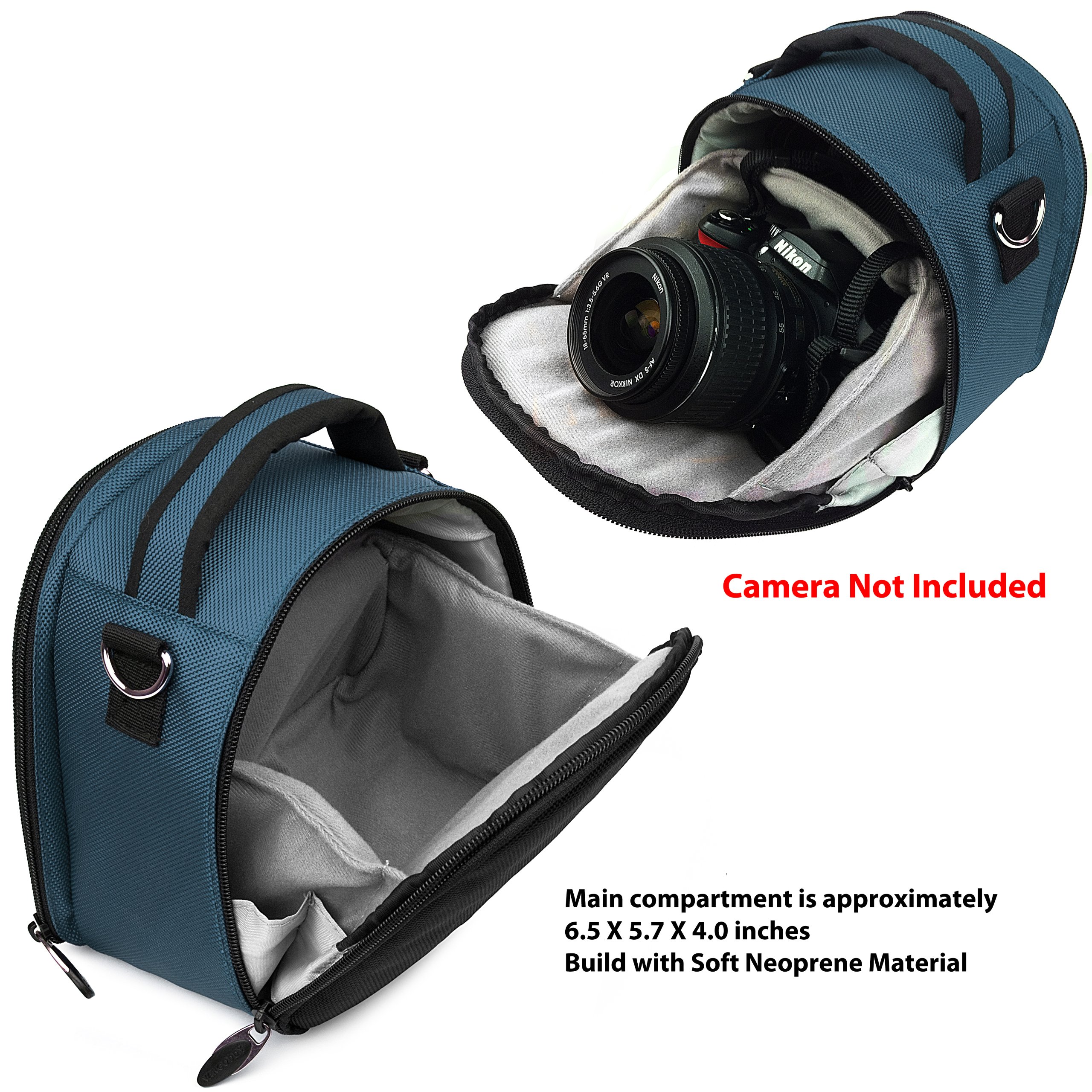 Premium DSLR Camera Bag Case for Panasonic LUMIX DMC FZ150/FZ200/FZ48/FZ62/FZ72 - Waterproof Travel Camera Bag with Screen Protector & Mini Tripod - Perfect for Outdoor Photography, Hiking & Travel Adventures