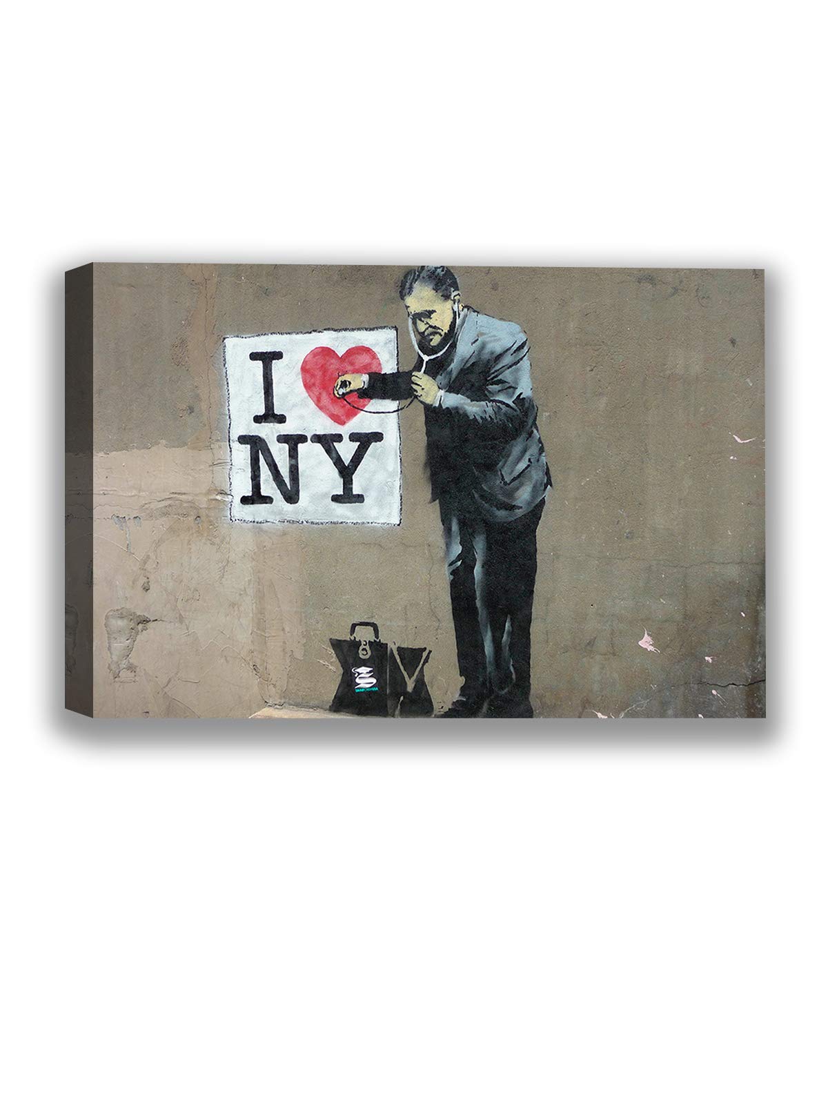 Banksy I Love New York Canvas Wall Art - 11