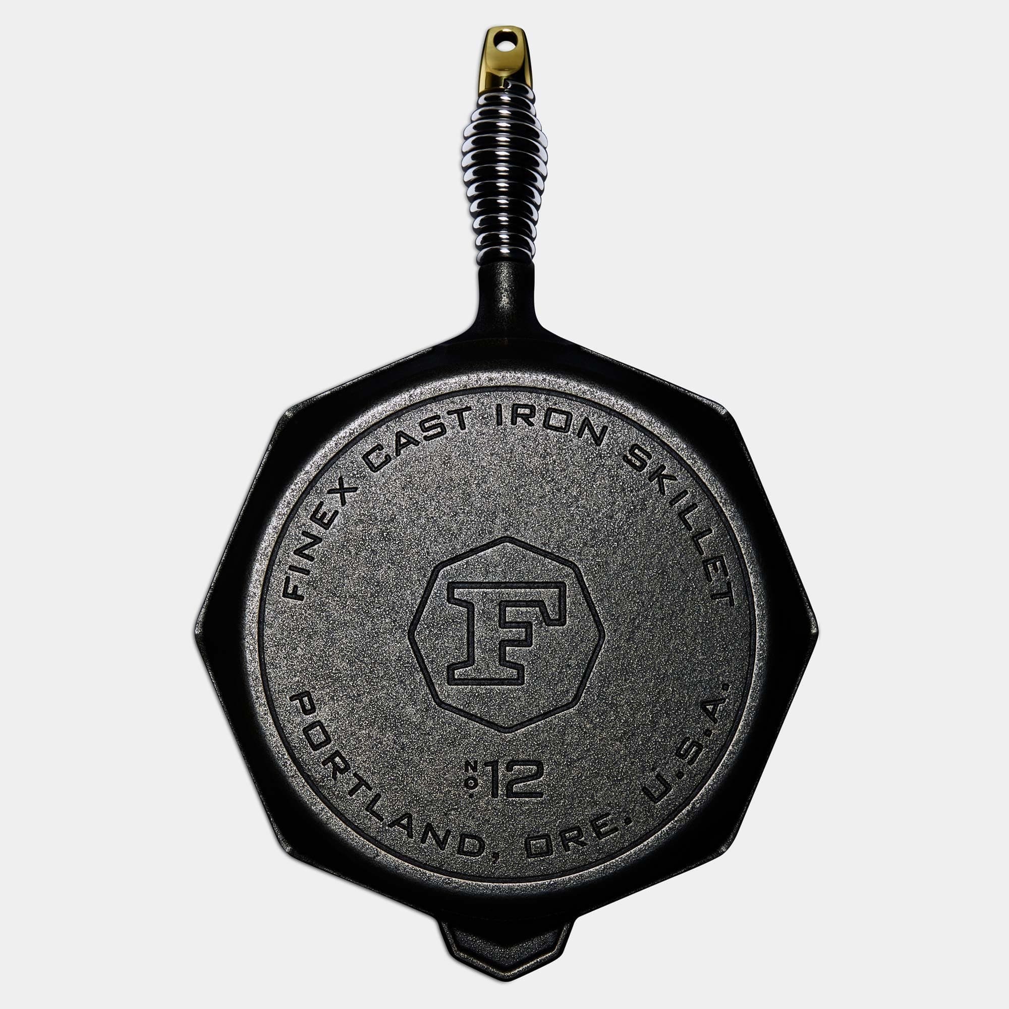 Premium Finex Cast Iron Skillet with Lid - 8 & 12 Inch Sizes - Perfect for Searing, Baking & Camping - Durable Kitchen Cookware for Stovetop & Oven Use