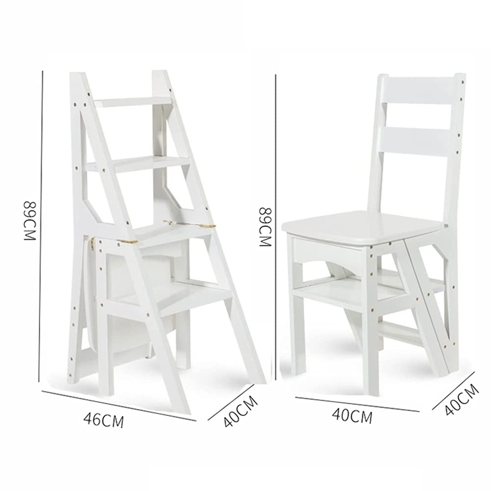 **Wooden Step Stool for Kids & Adults - 3-Step Folding Stool, Portable Stepladder with 150kg Weight Capacity - Perfect for High Beds, Bathrooms, Kitchens & Home Storage**
