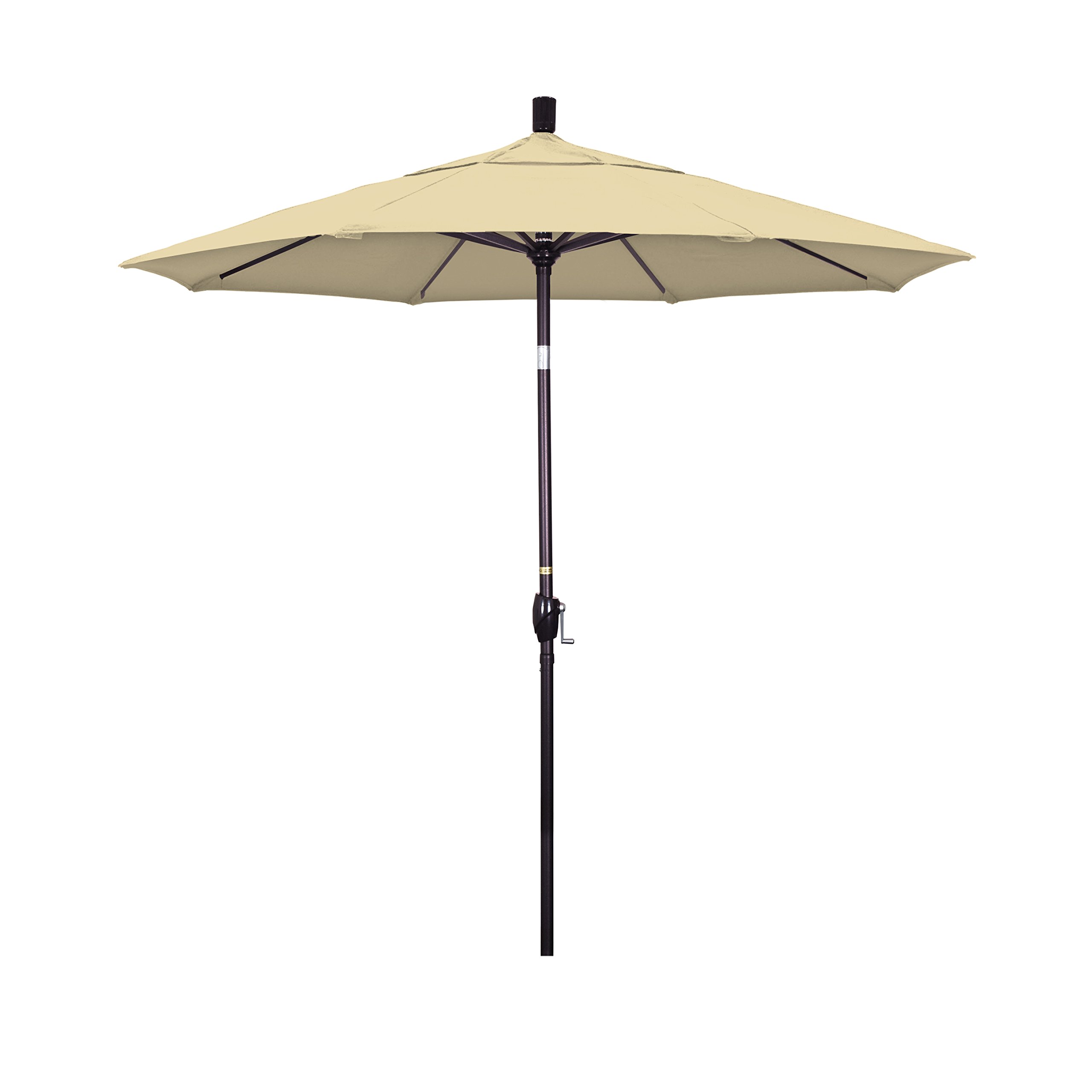 California Round Aluminum Patio Umbrella - 9ft Outdoor Market Umbrella for Garden, Poolside & Backyard - UV Protection & Rust-Resistant