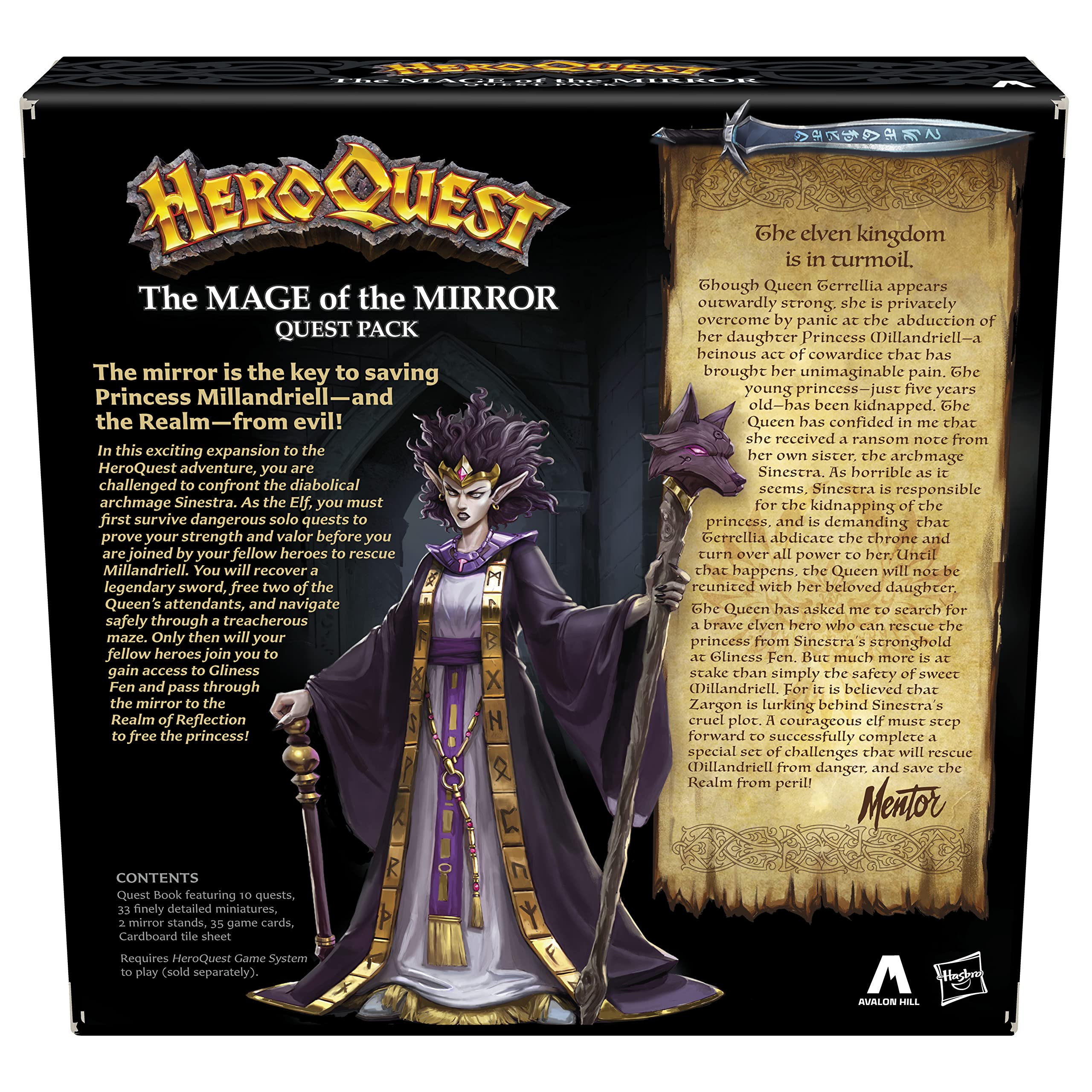 HeroQuest: The Mage of The Mirror Quest Pack - Fantasy Roleplaying Game for Ages 14+ | Requires HeroQuest Game System | Perfect for Game Nights and Family Adventures