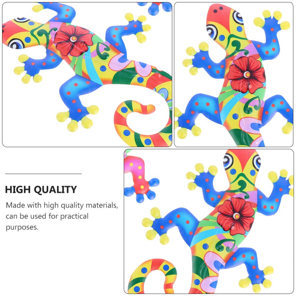 Metal Gecko Wall Art - Iron Gecko Decor for Home & Office
