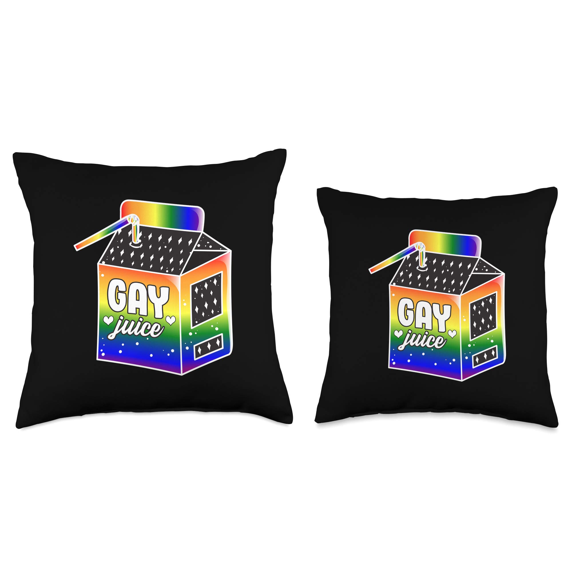 LGBTQ Pride Throw Pillow - Rainbow Gay Pride Decorative Cushion for Sofa, Bed & Home Decor - Support Equality & Love