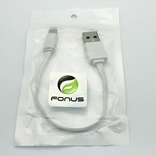 Fast Charging Micro USB Cable for Motorola Moto e6 - 3ft Short White Charger Cord with Sync & Data Transfer - Perfect for Home, Office & Travel Charging