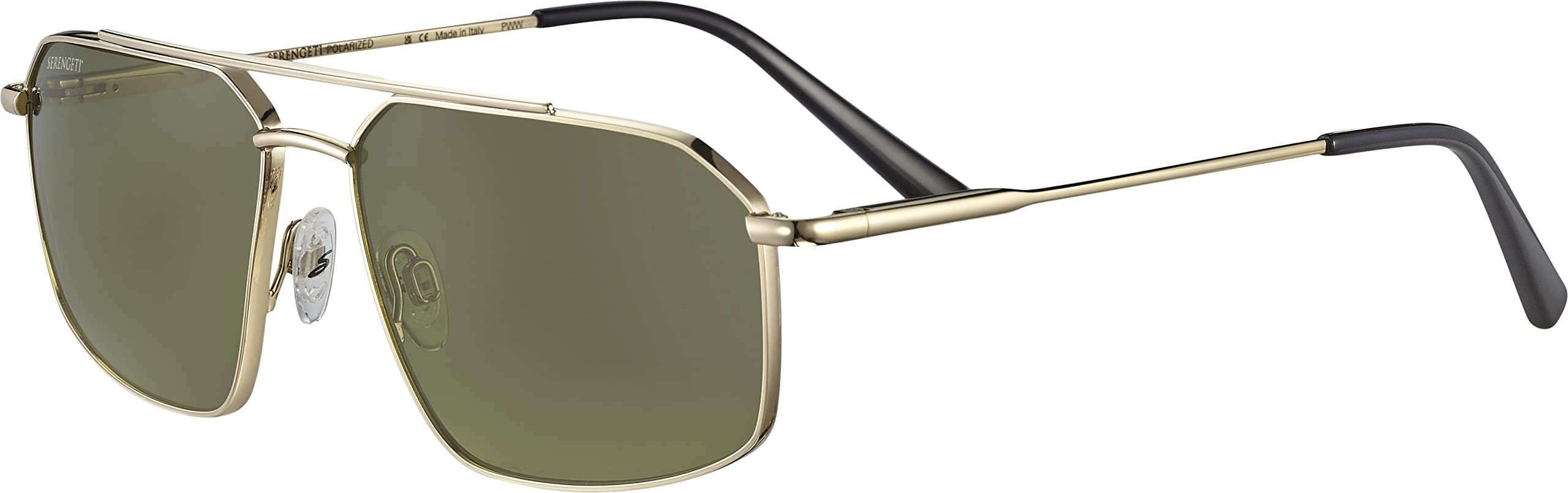 Serengeti Men's Wayne Square Polarized Sunglasses - UV Protection, Lightweight & Stylish for Driving, Outdoor Sports & Travel