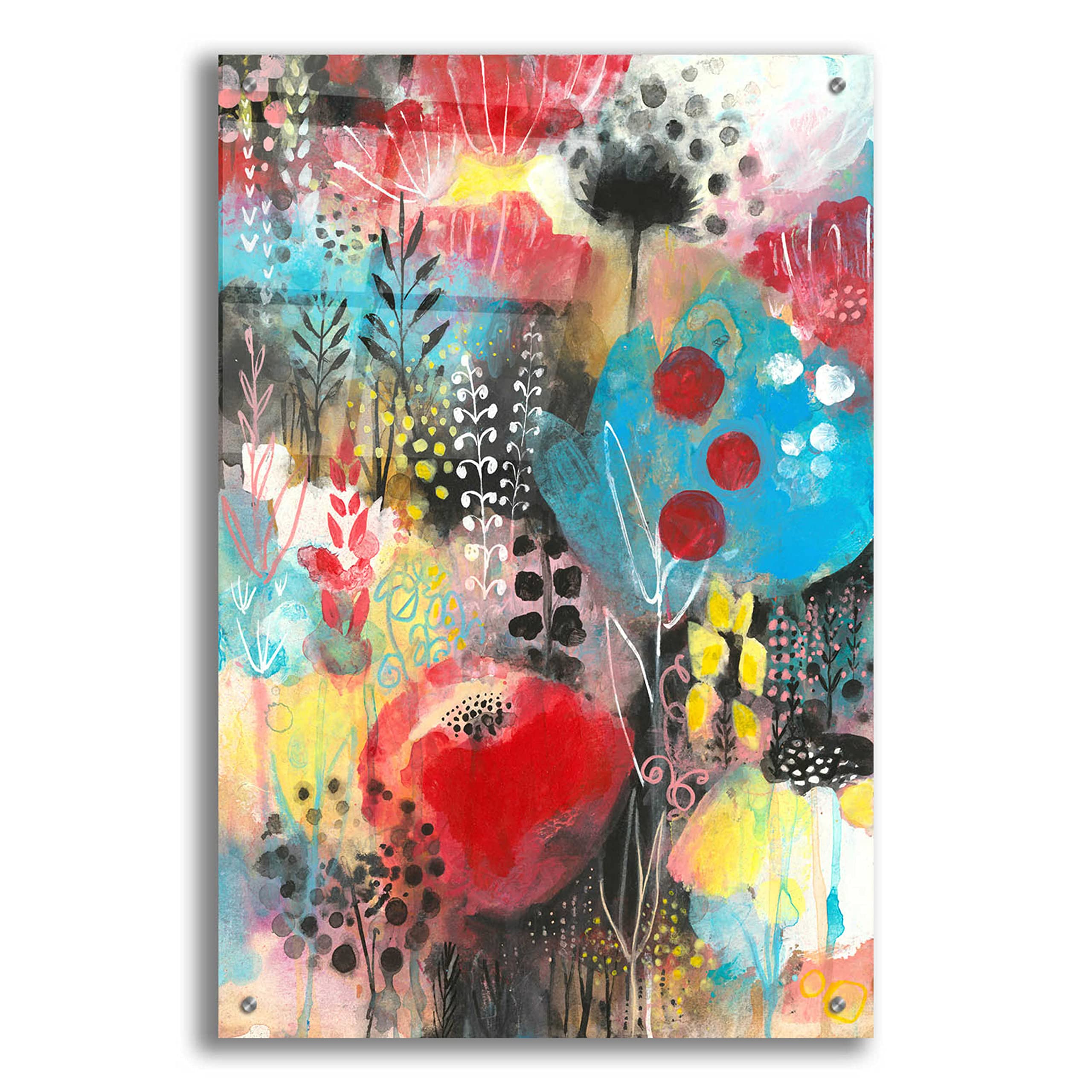 Epic Art 'Alive' by Corina Capri - 24x36 Inch Modern Acrylic Glass Wall Decor - Vibrant Abstract Painting for Living Room, Bedroom & Office Decor