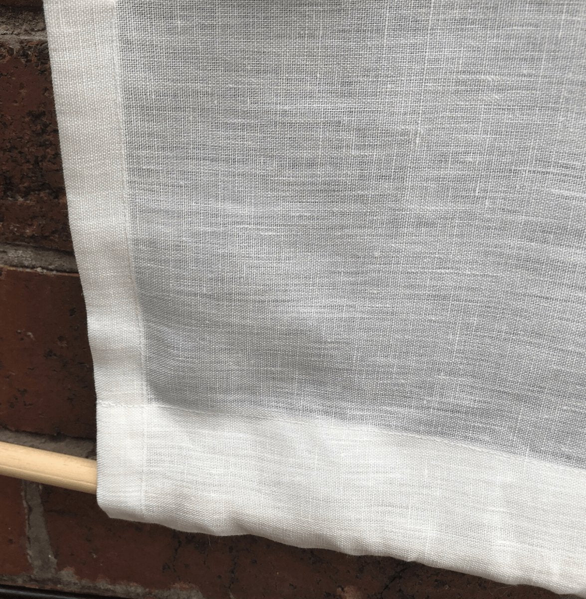 Premium Sankey Pure Linen Window & Door Curtain Panels with Double Rod Pockets - Elegant Home Decor for Living Room & Bedroom