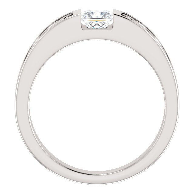 14KT Gold 3/4 CT Princess Cut Diamond Celtic Ring for Men - Elegant Wedding Band & Anniversary Gift - Perfect for Celtic Weddings, Irish Heritage Celebrations & Special Occasions