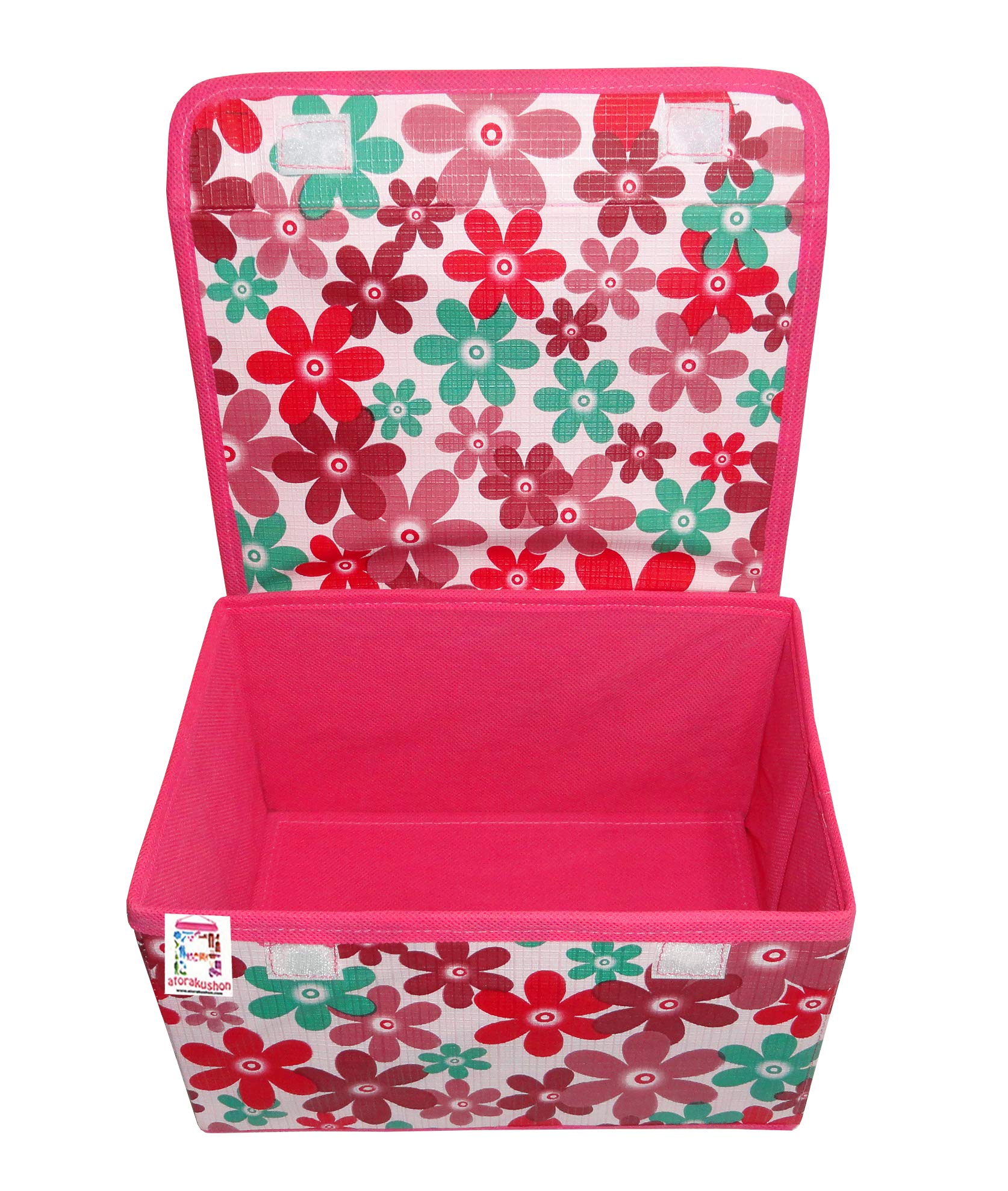 atorakushon® Satin Pink Mini Cosmetic Box - Jewelry & Makeup Organizer with Necklace Pouch, Vanity Storage Case for Women | Perfect for Travel, Home Decor & Gift Giving