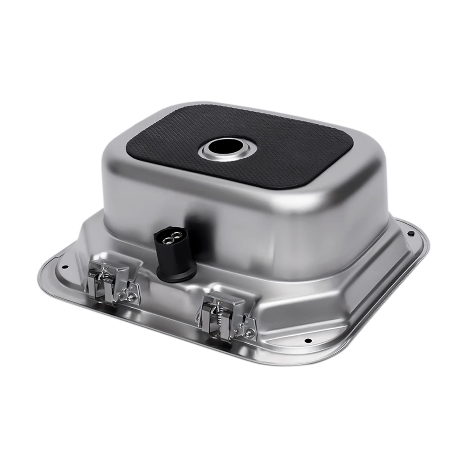 **Stainless Steel RV Sink with Foldable Faucet & Tempered Glass Lid - Compact Hand Wash Basin for Caravan, Boat, Camper Kitchen Accessories | Perfect for Outdoor Cooking & Mobile Living**